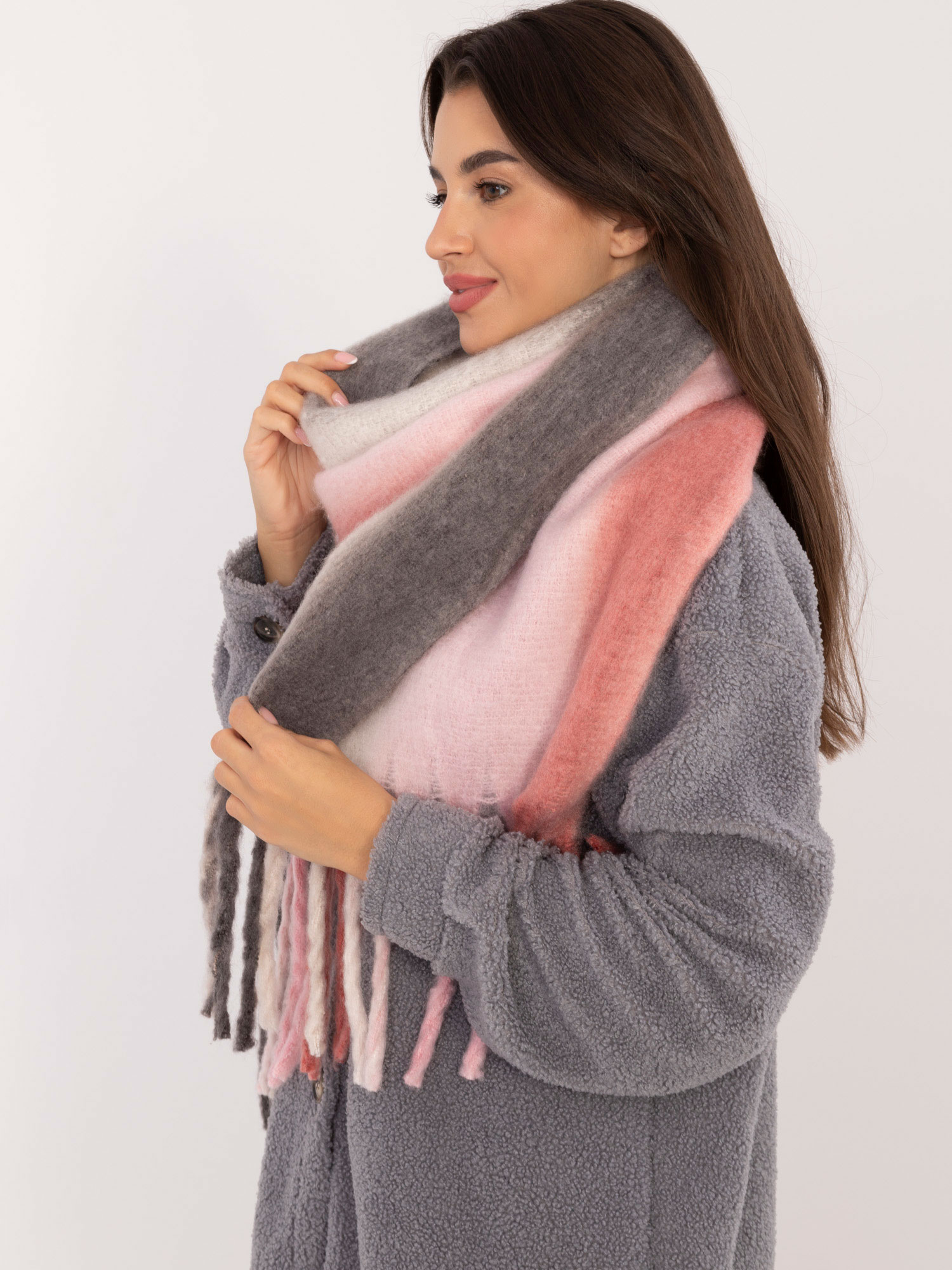Scarf-AT-SZ-2320.50-Grey-Pink