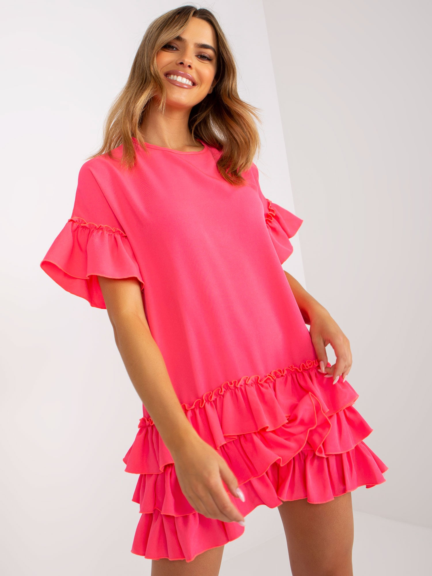 Dress-CHA-SK-1422.19-fluo pink