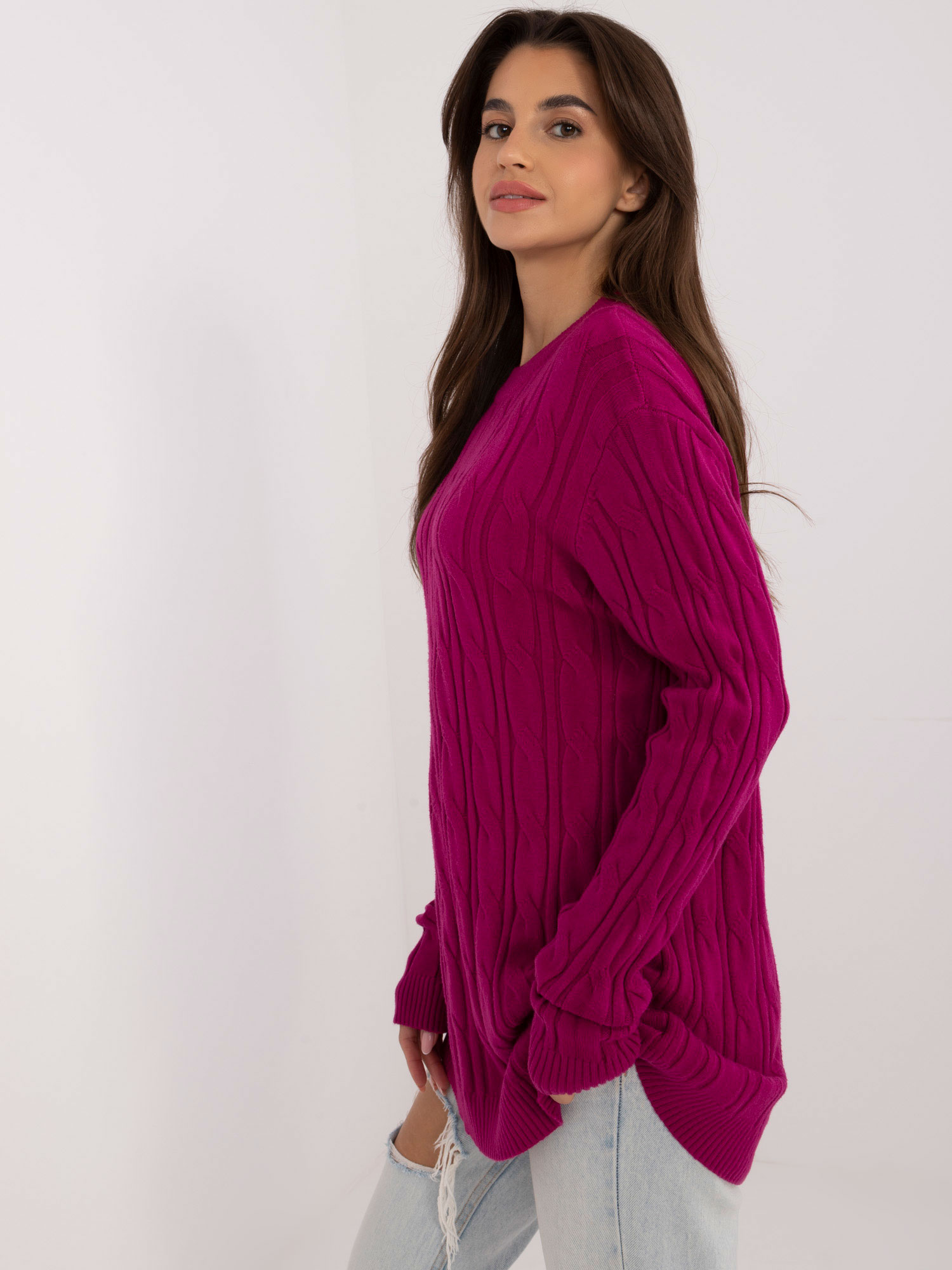 Dark purple longer sweater