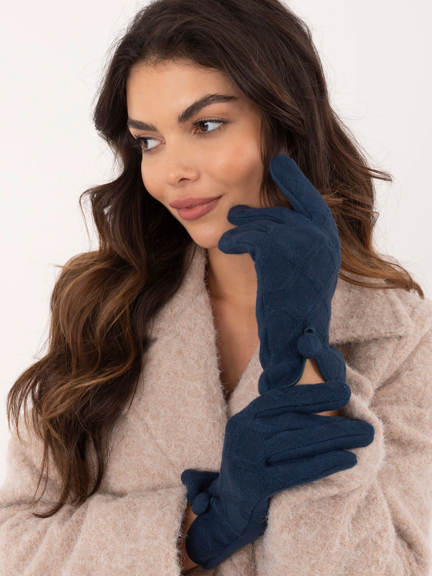 Women's Dark Blue Gloves