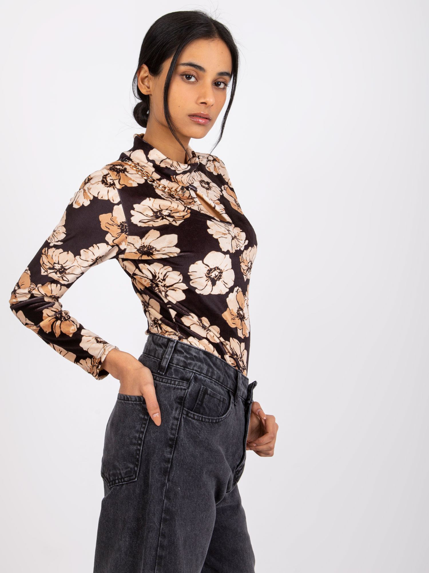 Blouse-DHJ-BZ-6291.56P-black-beige