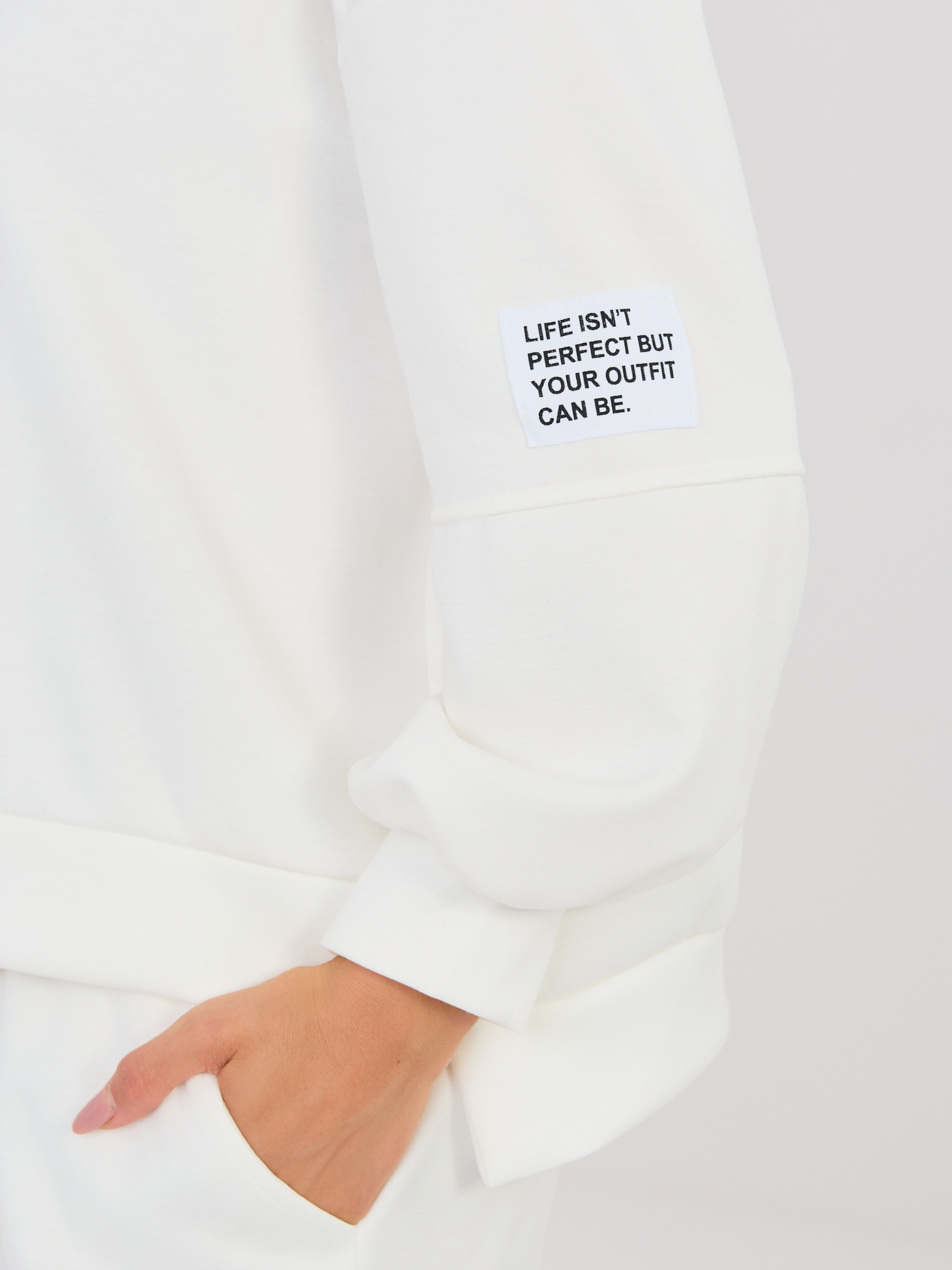 Dámský ecru teplákový komplet