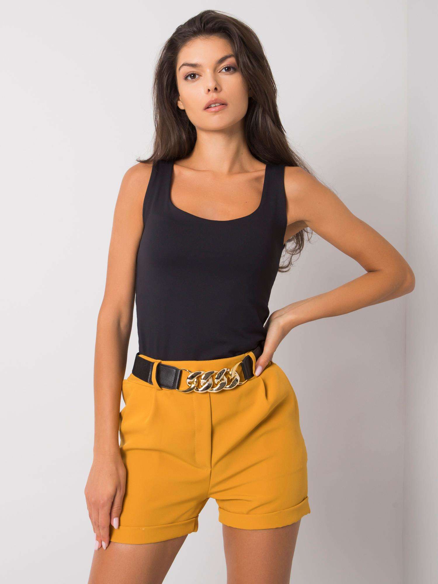 Shorts-DHJ-SN-13186.03P-dark yellow