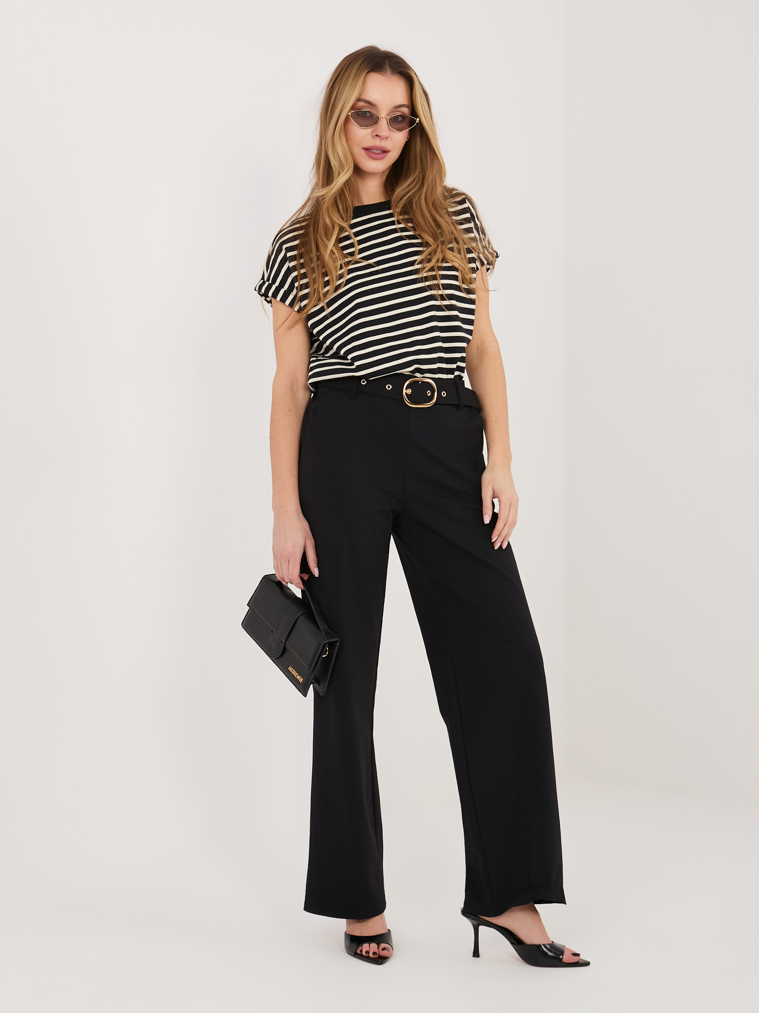 Черни панталони с висока талия