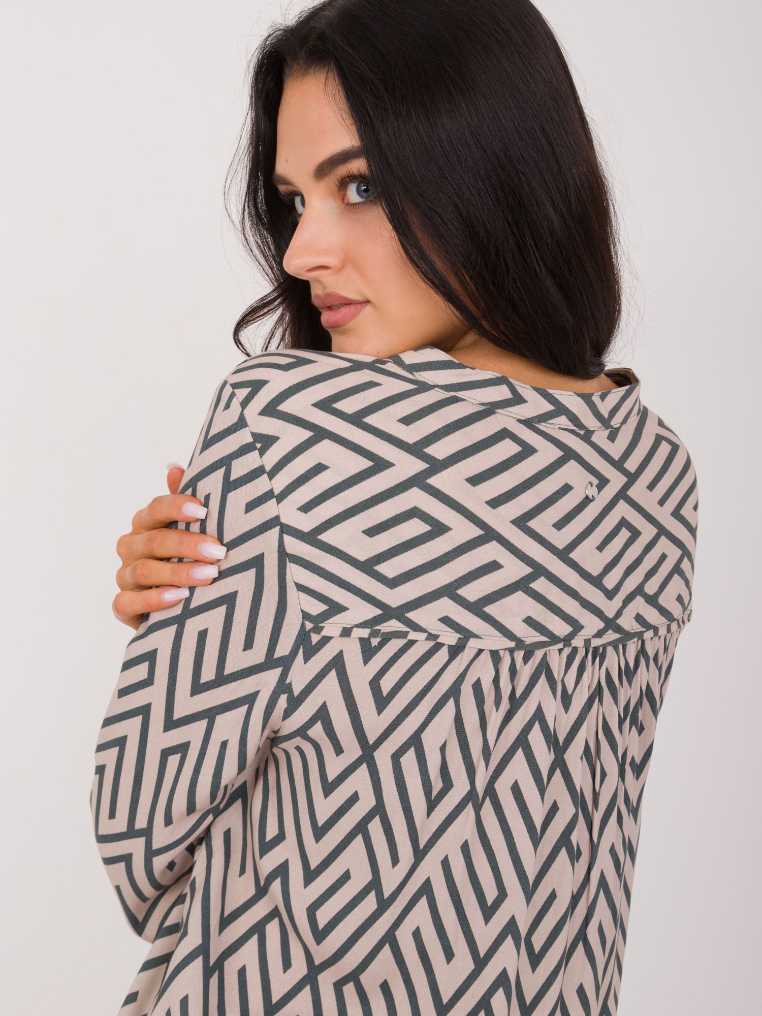 Blouse-D73771M11186B-beige