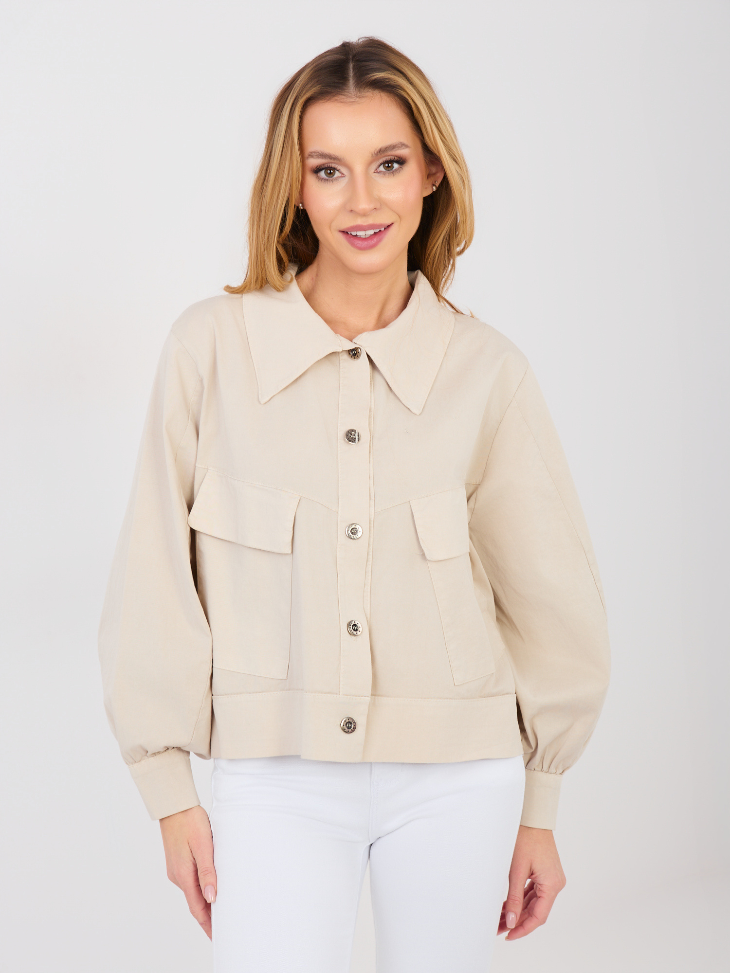 Béžová přechodná bunda