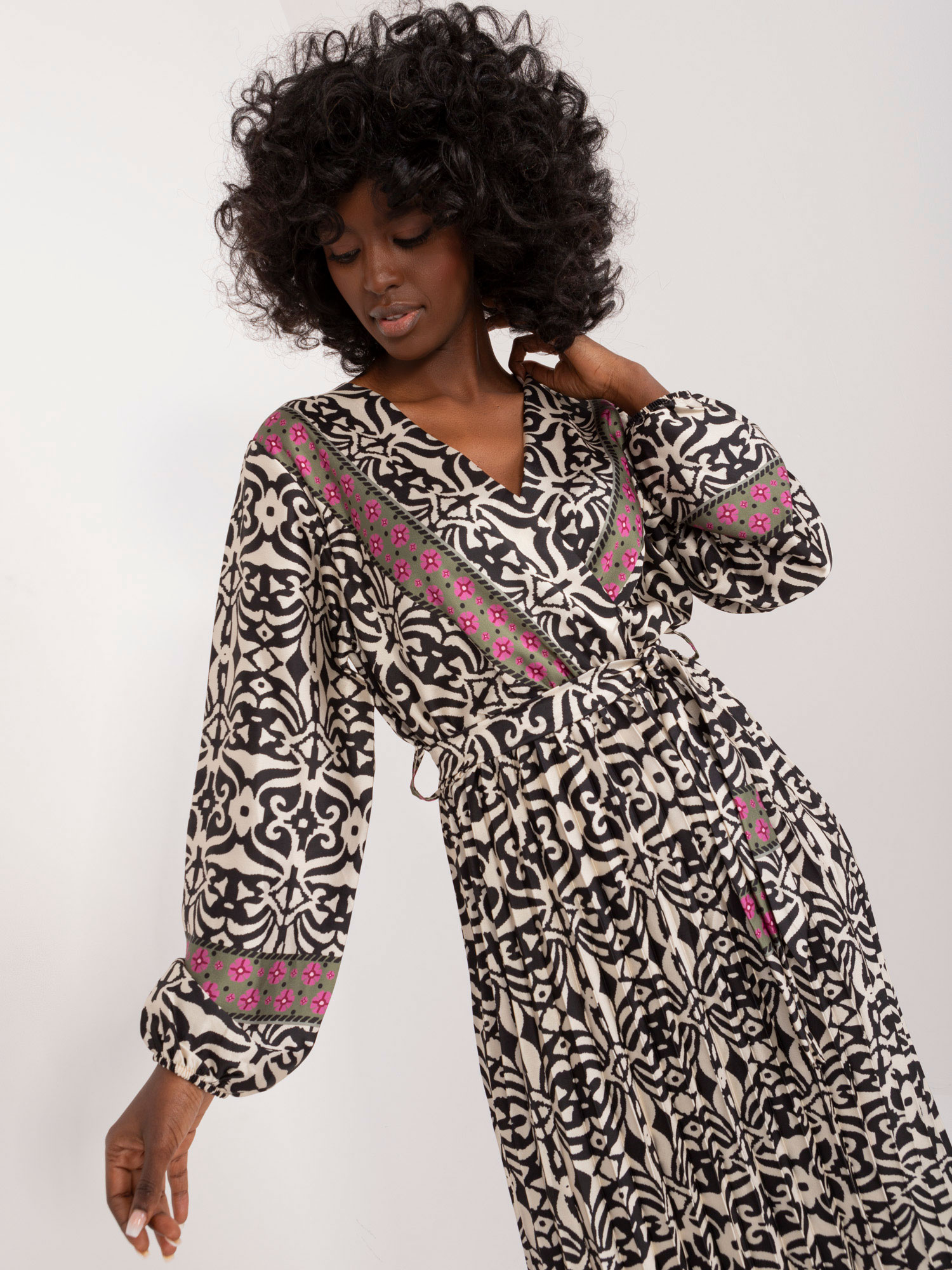 Dress-DHJ-SK-16656.13X-black-beige