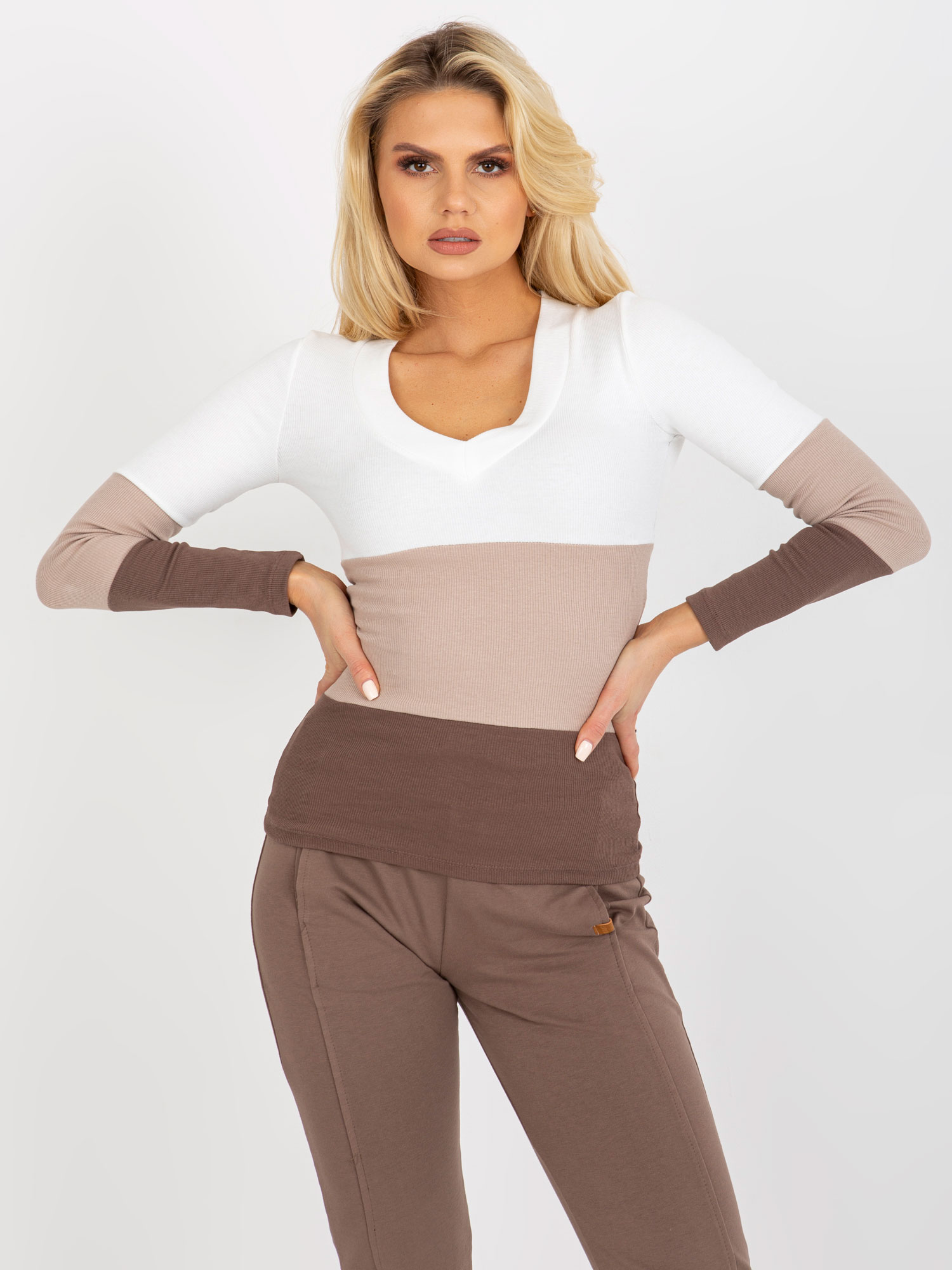 Blouse-RV-BZ-8431.31X-white-brown