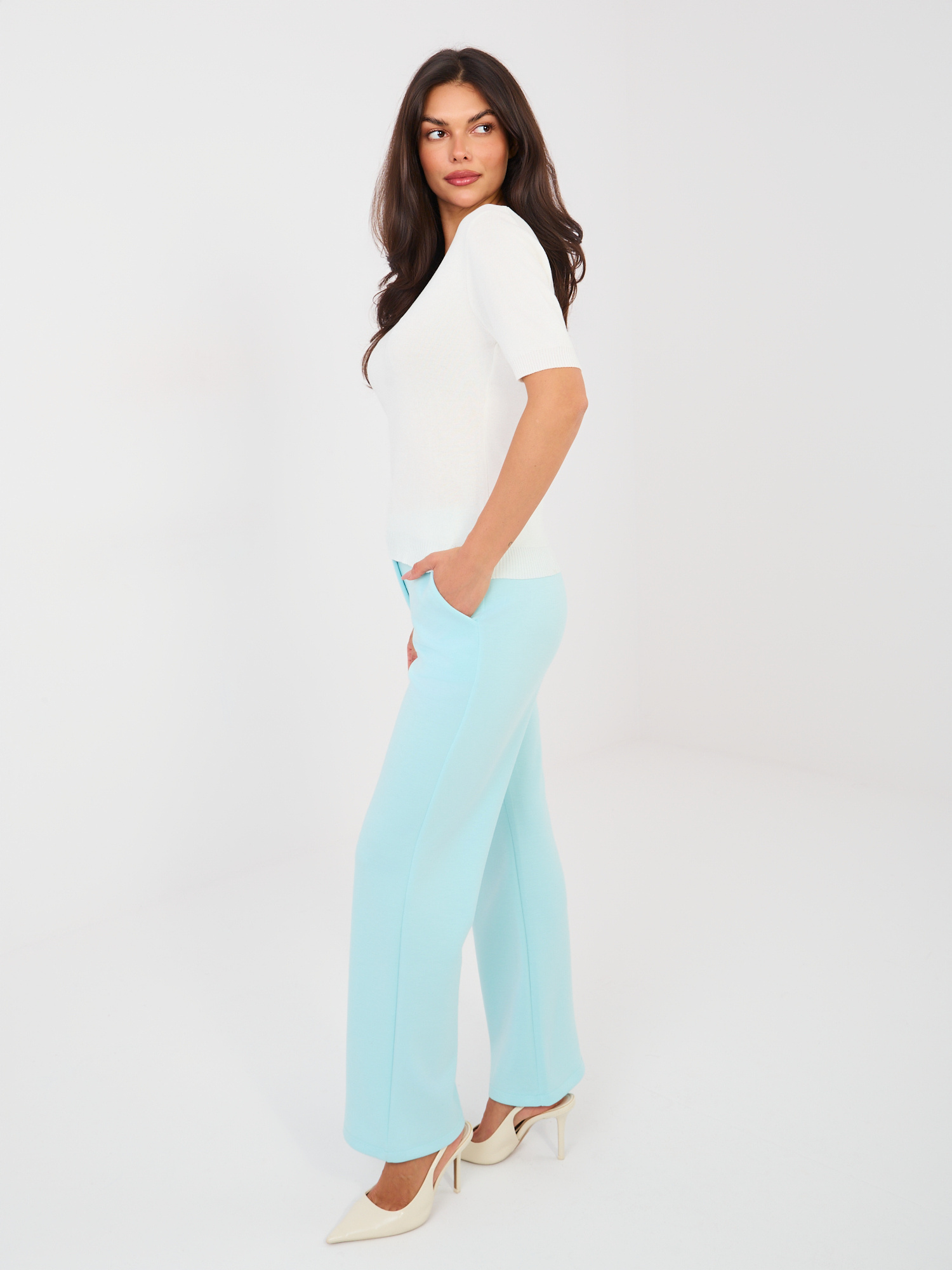 Dámské jednobarevné kalhoty