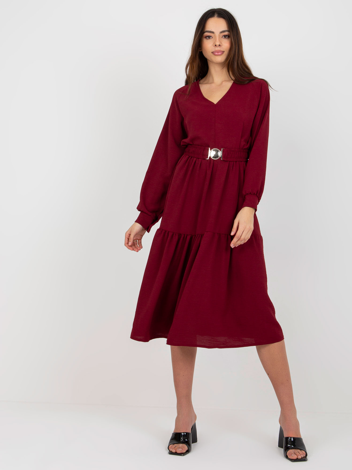 Dress-TW-SK-BI-2021706.93P-burgundy