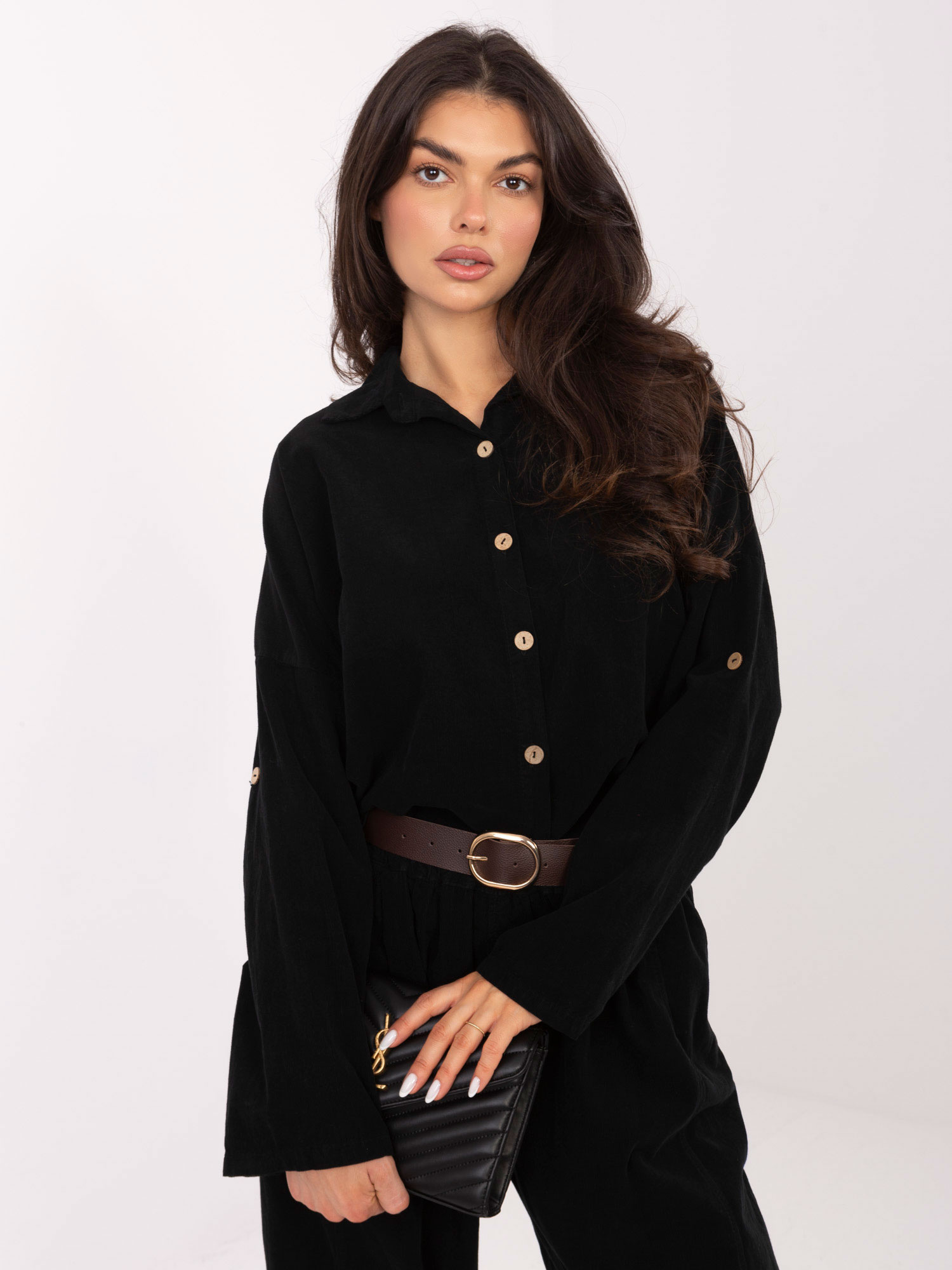 Černá košile s knoflíky