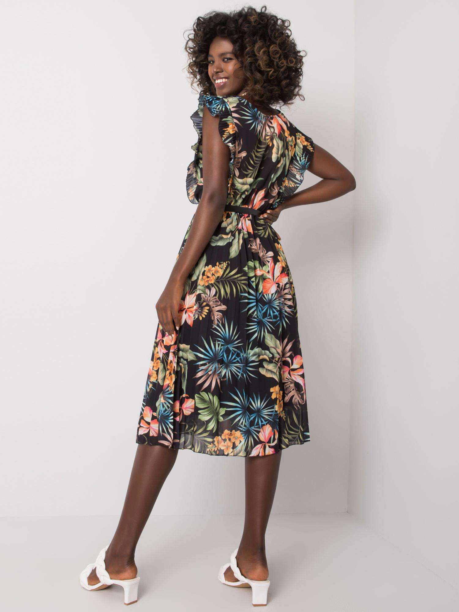 Dress-DHJ-SK-13198.27-black-green