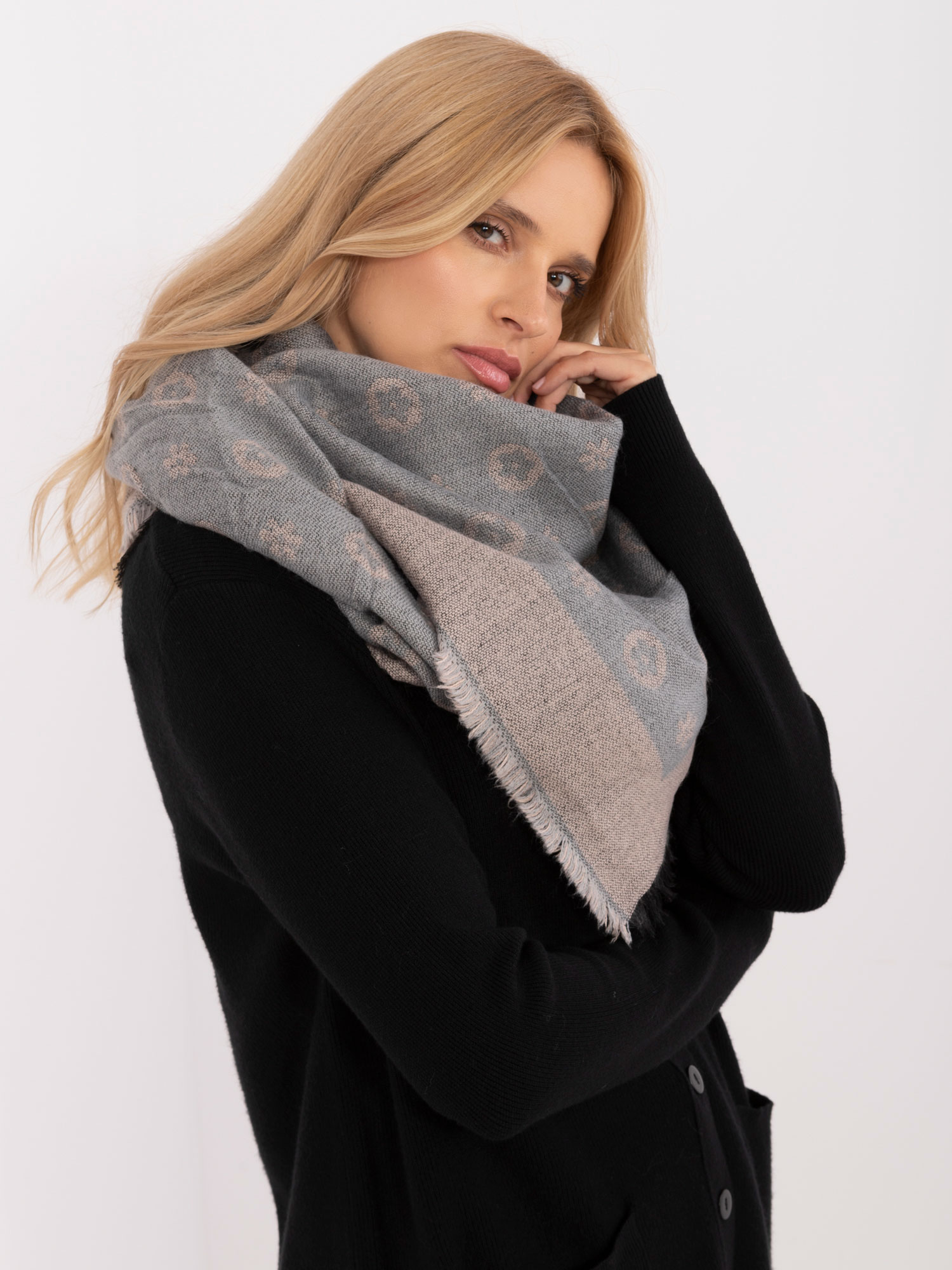 Scarf-AT-SZ-1701.61-Grey-Pink