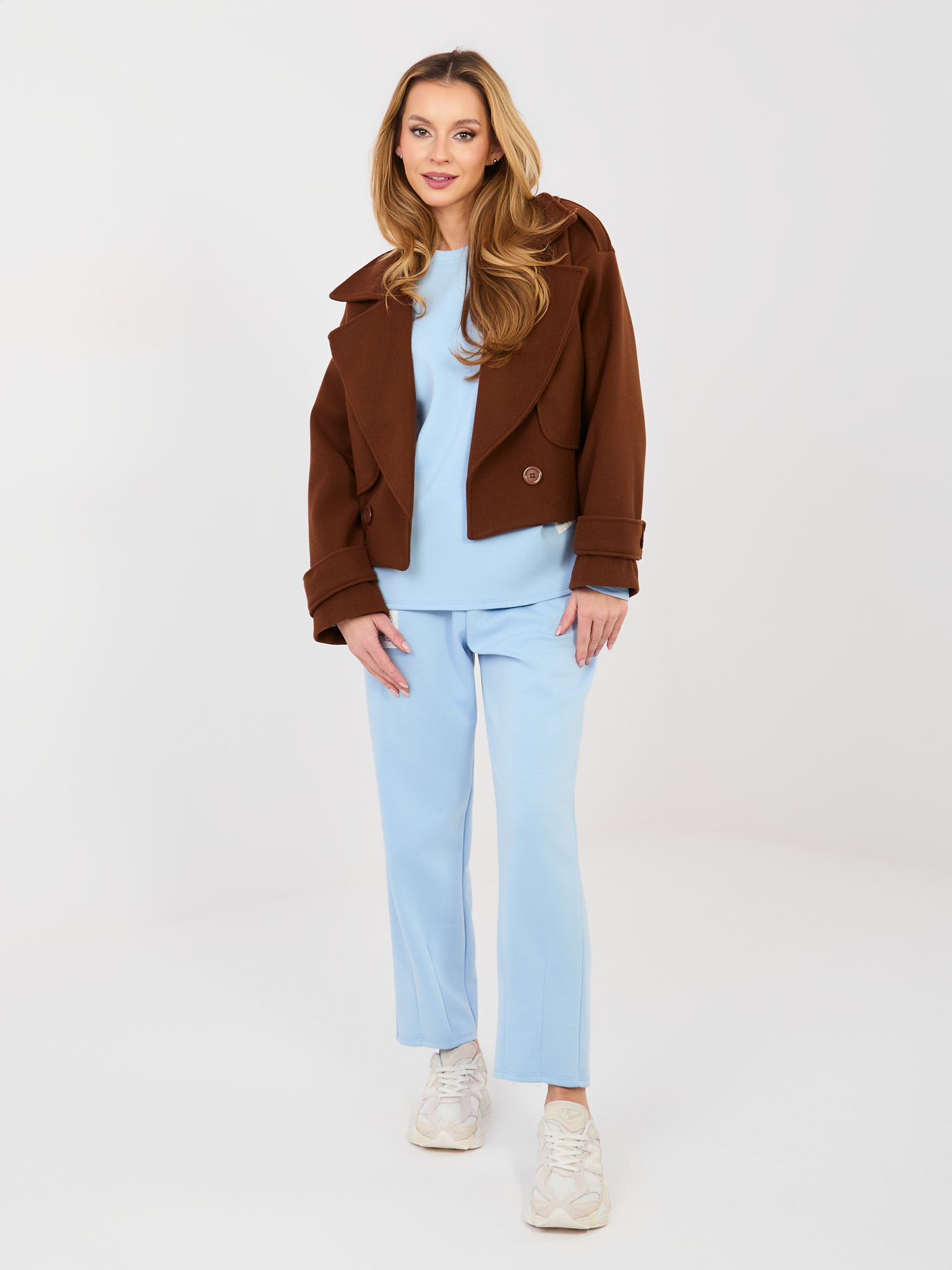 Světle modrý dámský komplet