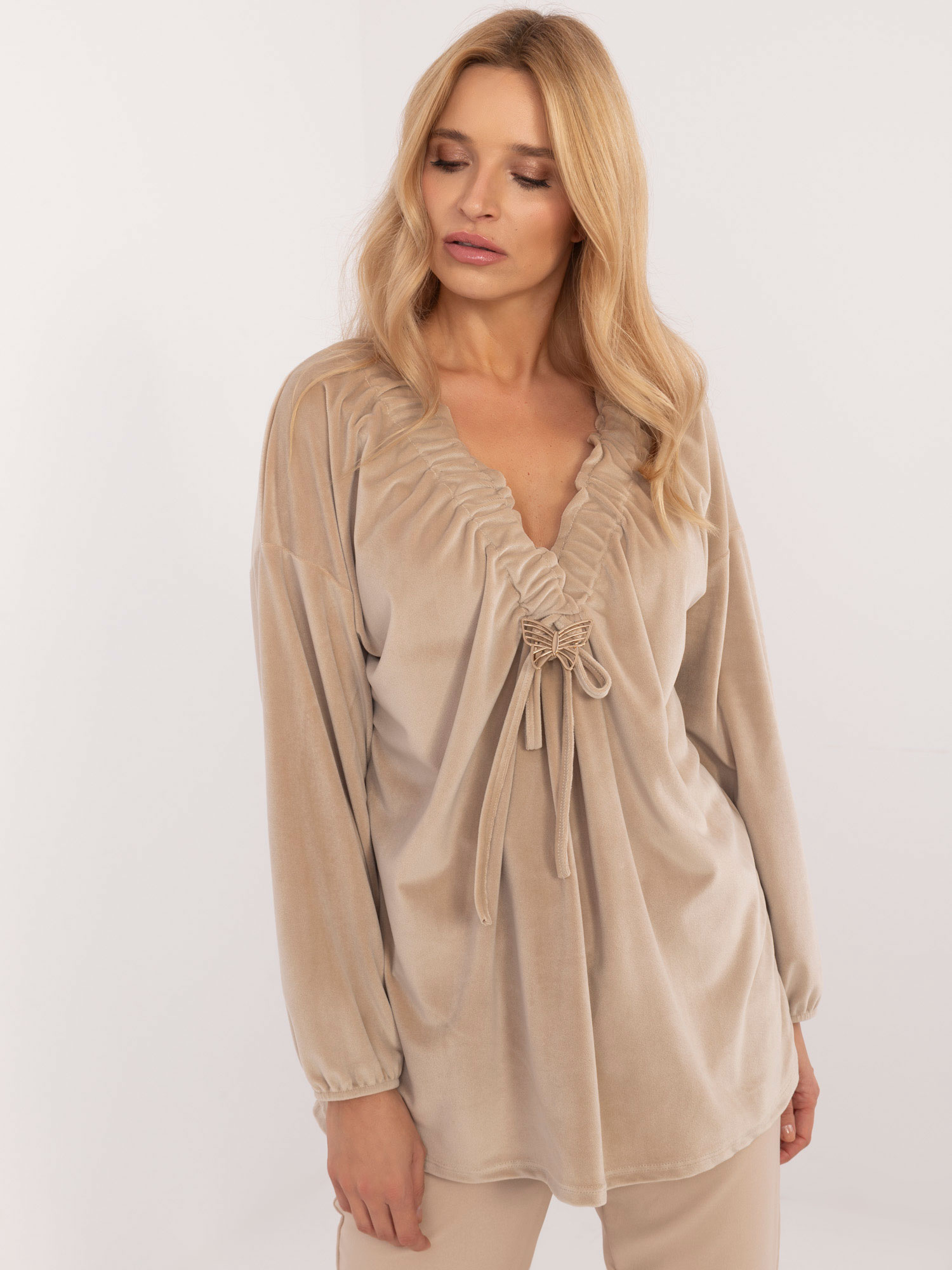 Blouse-DHJ-BZ-19902.49P-beige