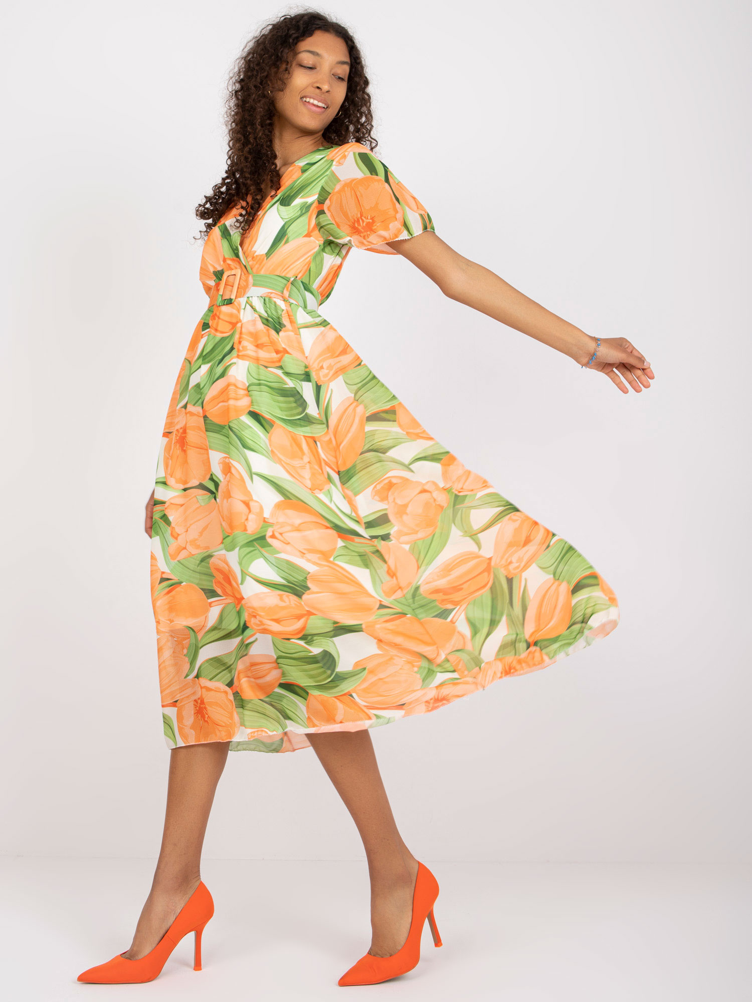 Dress-DHJ-SK-15967.54P-Orange