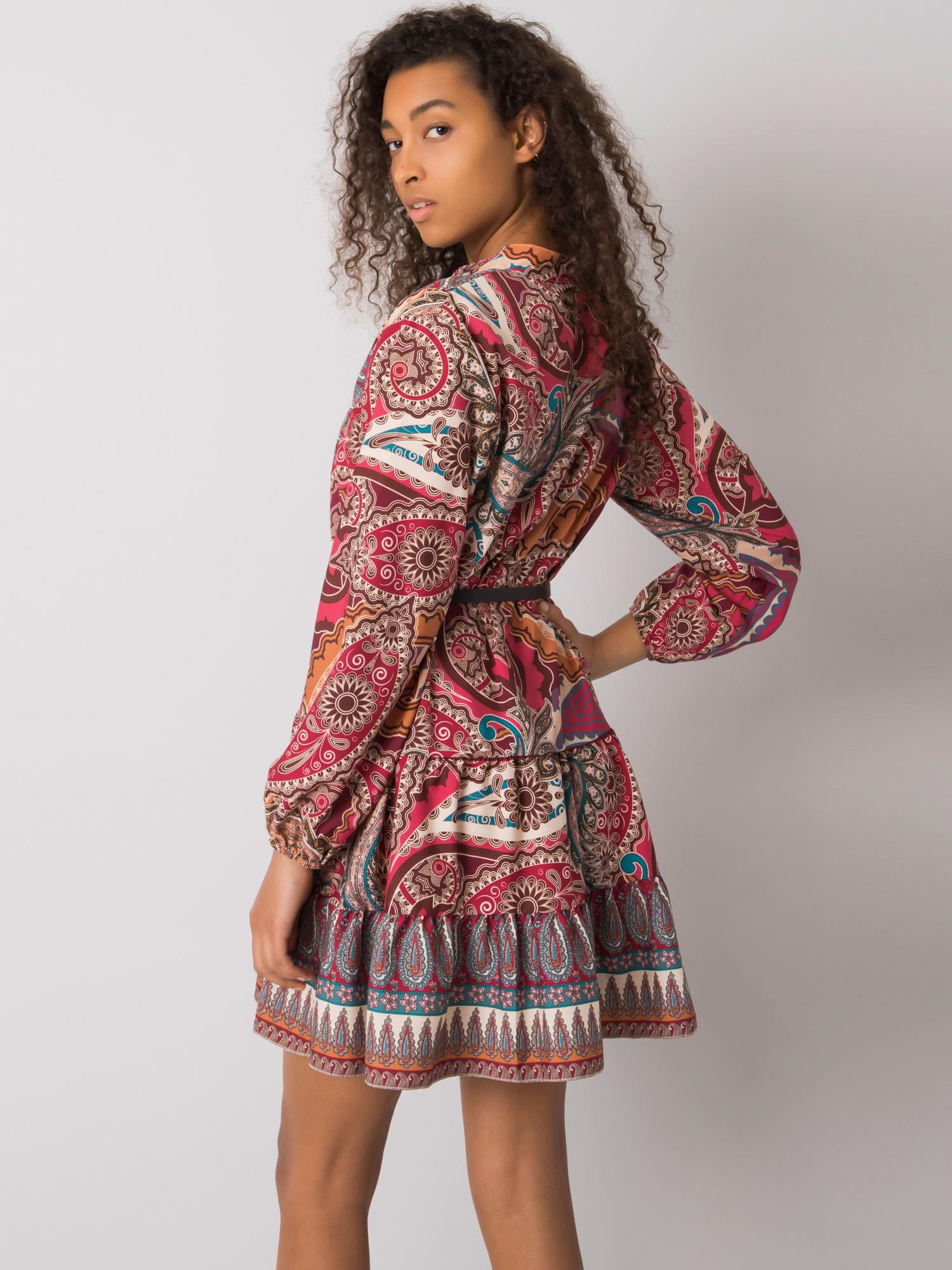 Dress-DHJ-SK-15053.61-burgundy