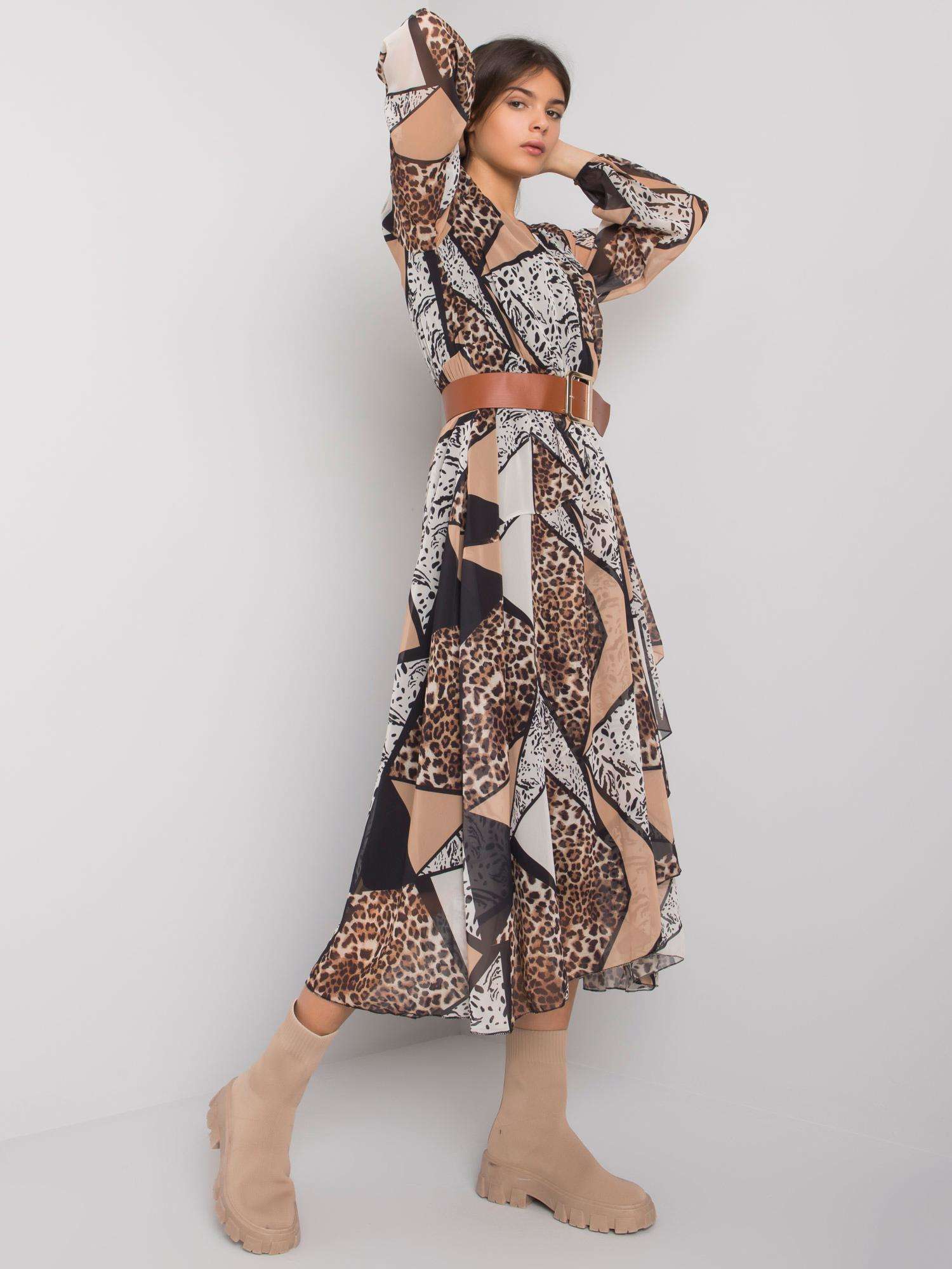 Dress-LC-SK-22K-3038.78P-Black-Beige