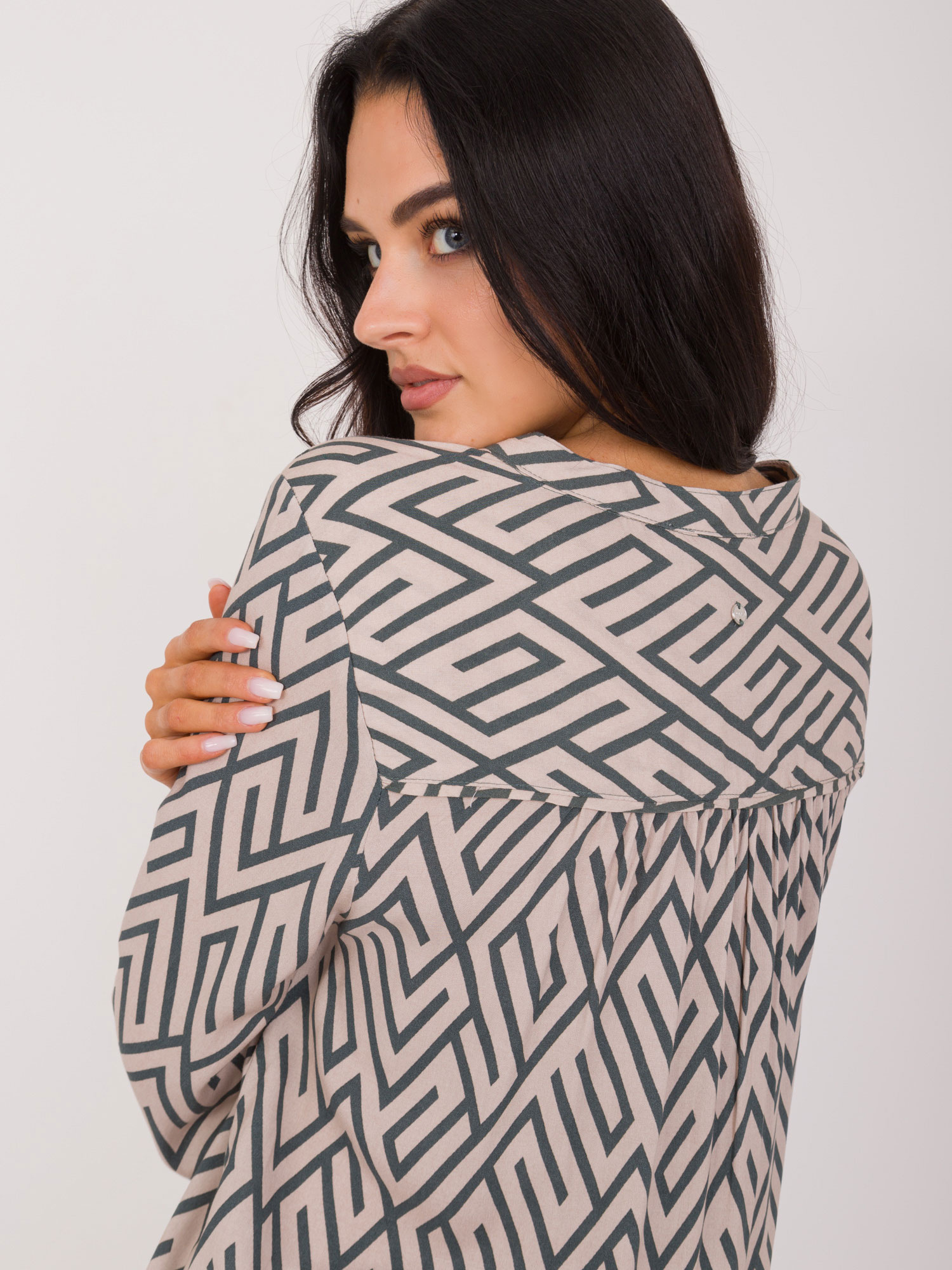 Blouse-D73771M11186B-beige