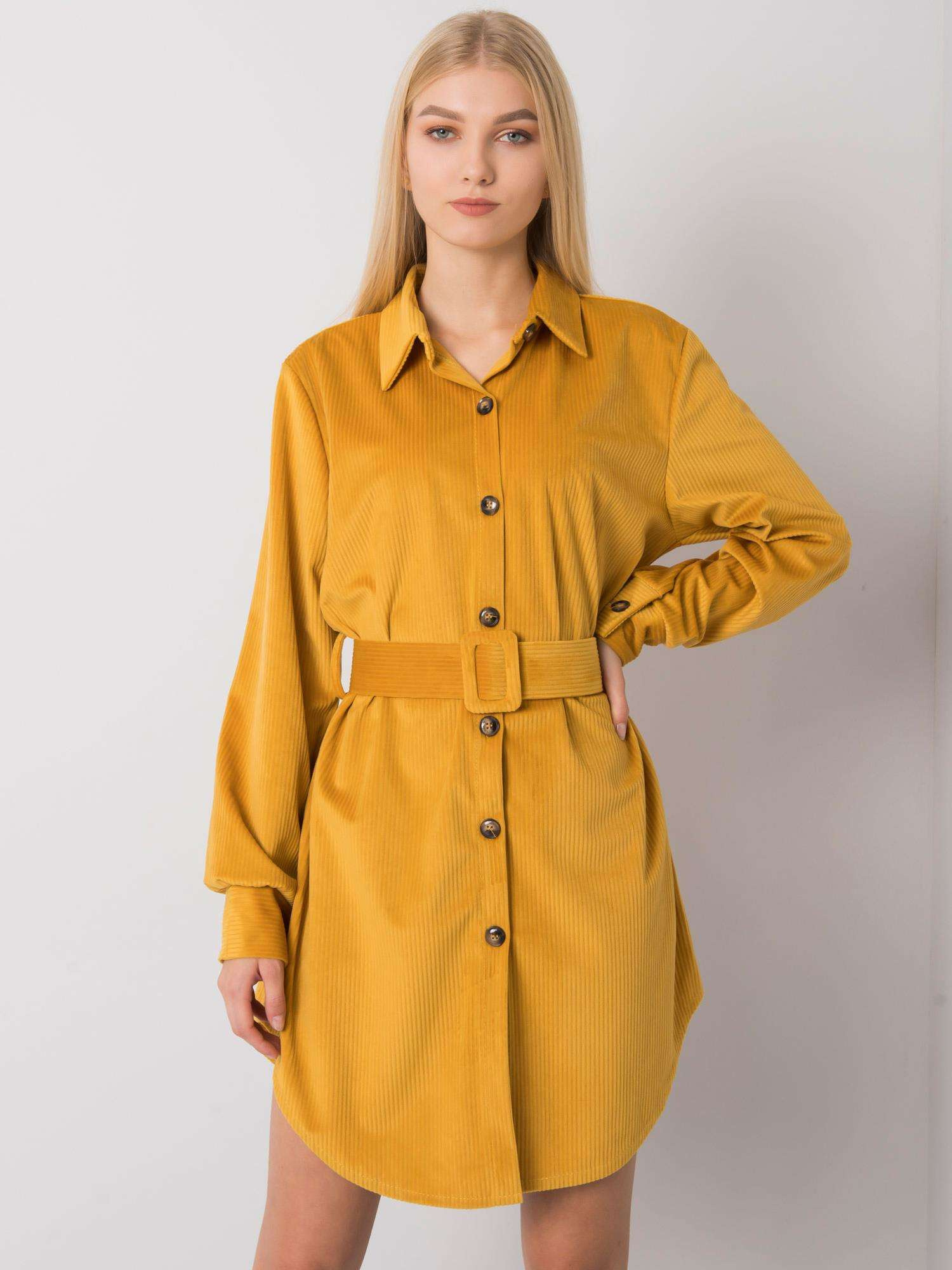 Dress-DHJ-SK-10333.12P-dark yellow