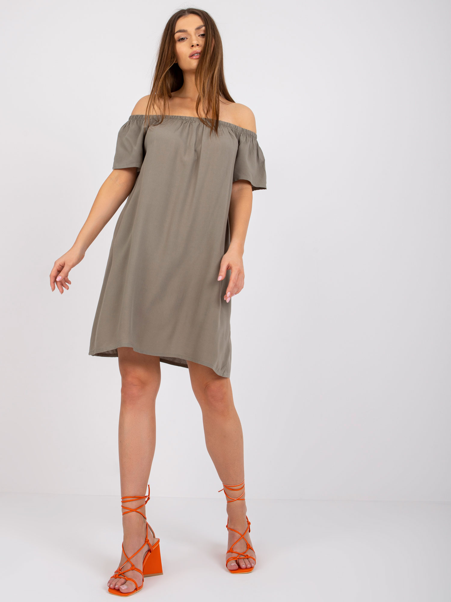 Dress-D73761M30145G-khaki