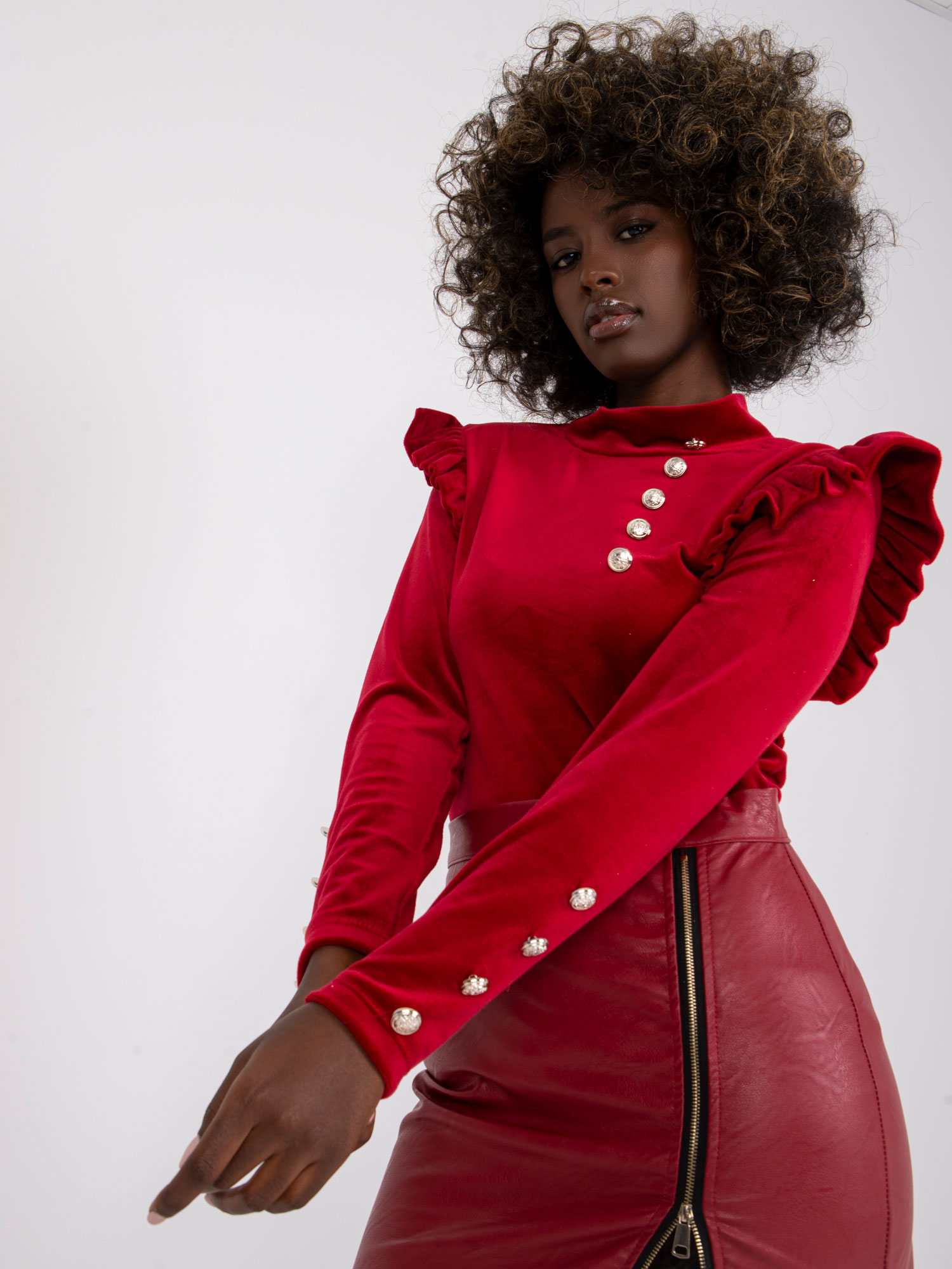 Blouse-DHJ-BZ-6533A.44P-burgundy