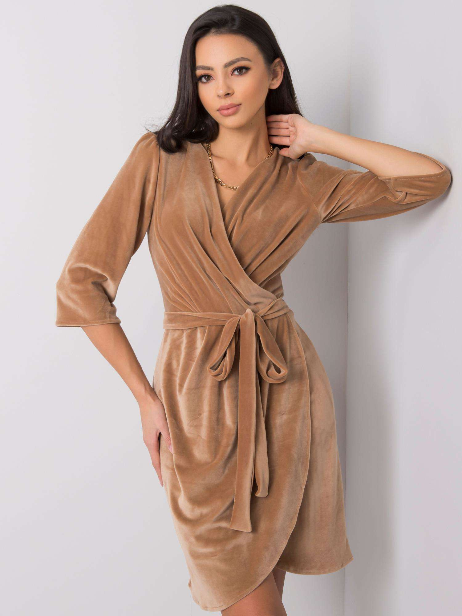 Dress-LK-SK-508393.65-dark beige