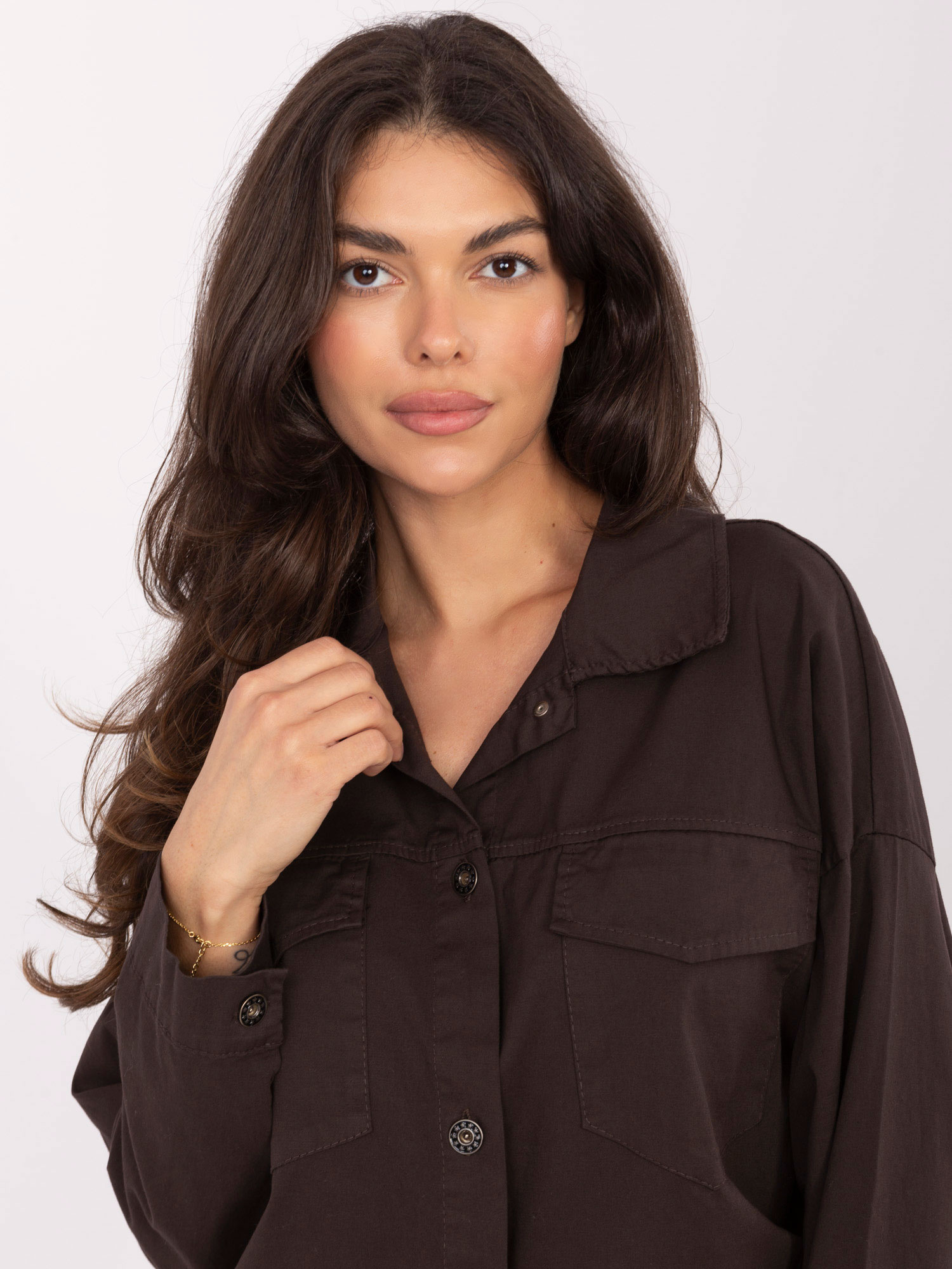 Shirt-IT-KS-FL9273.86-dark brown