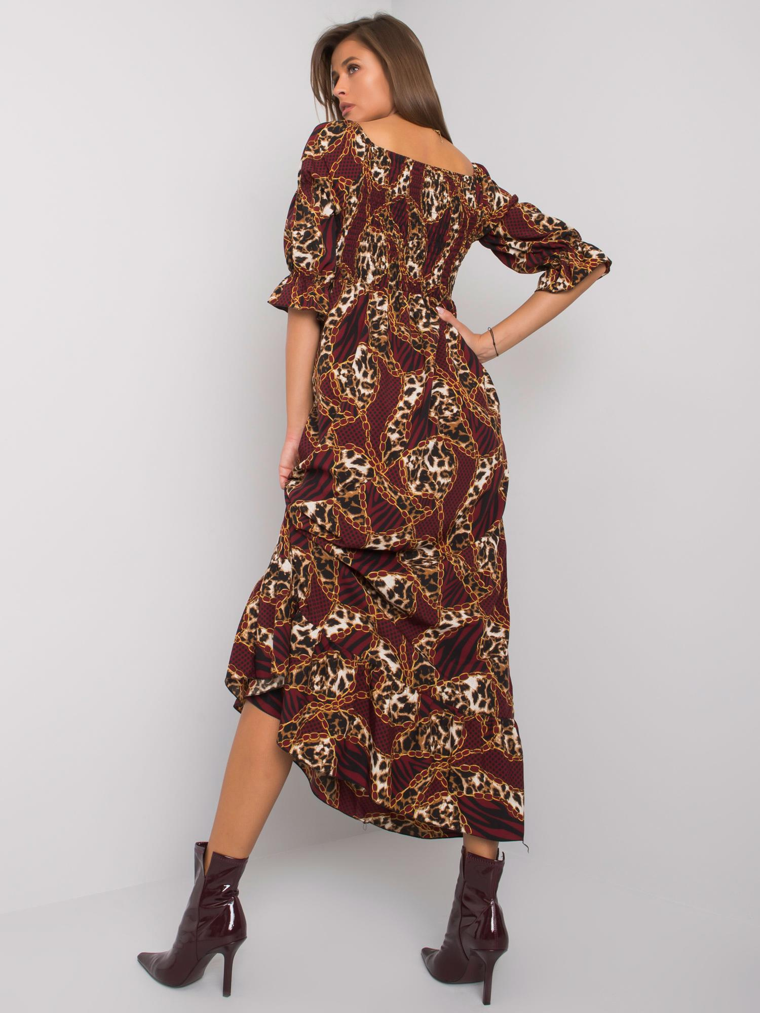 Dress-DHJ-SK-13965.71P-burgundy