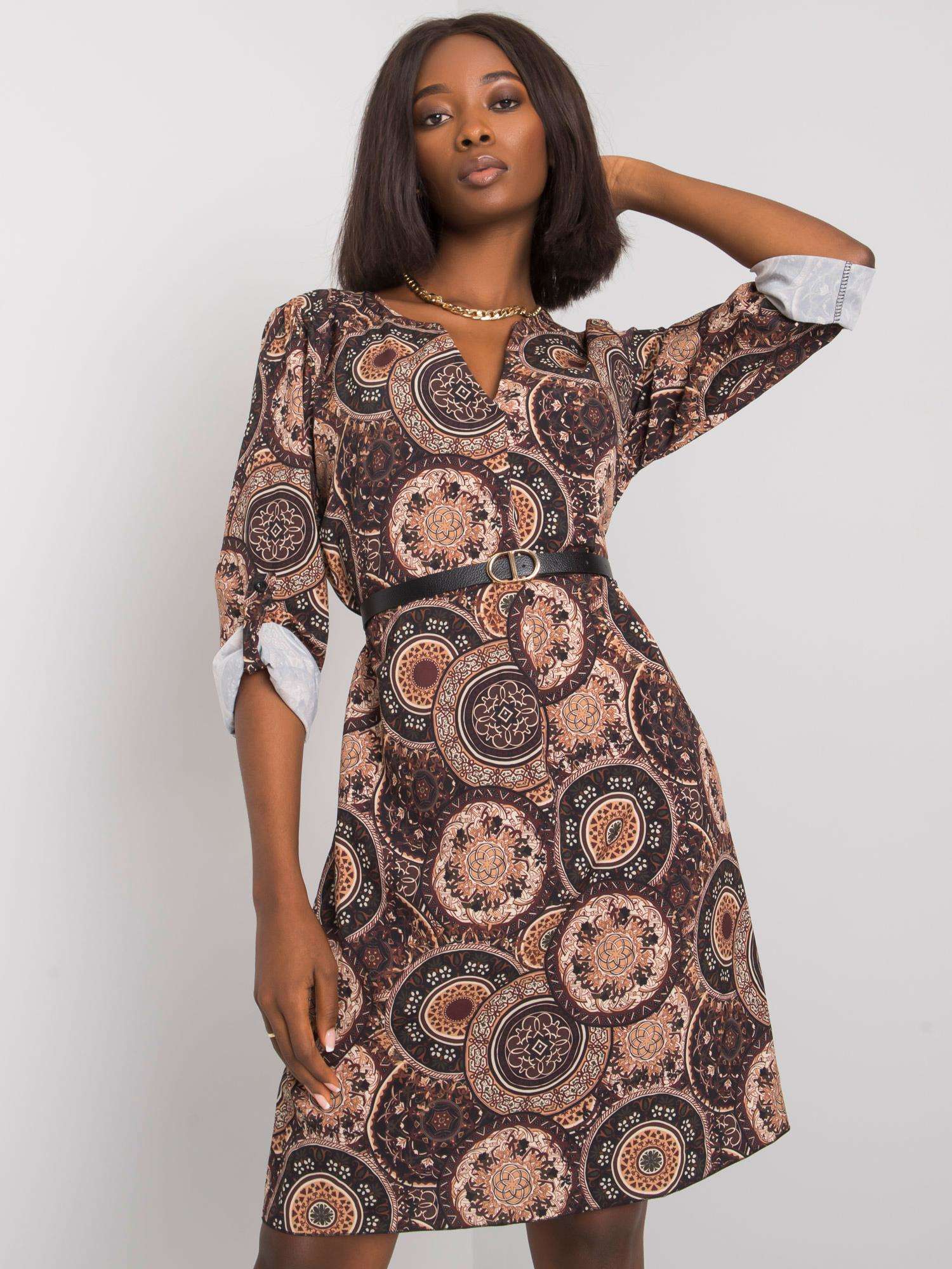 Dress-DHJ-SK-12336B.74P-brown