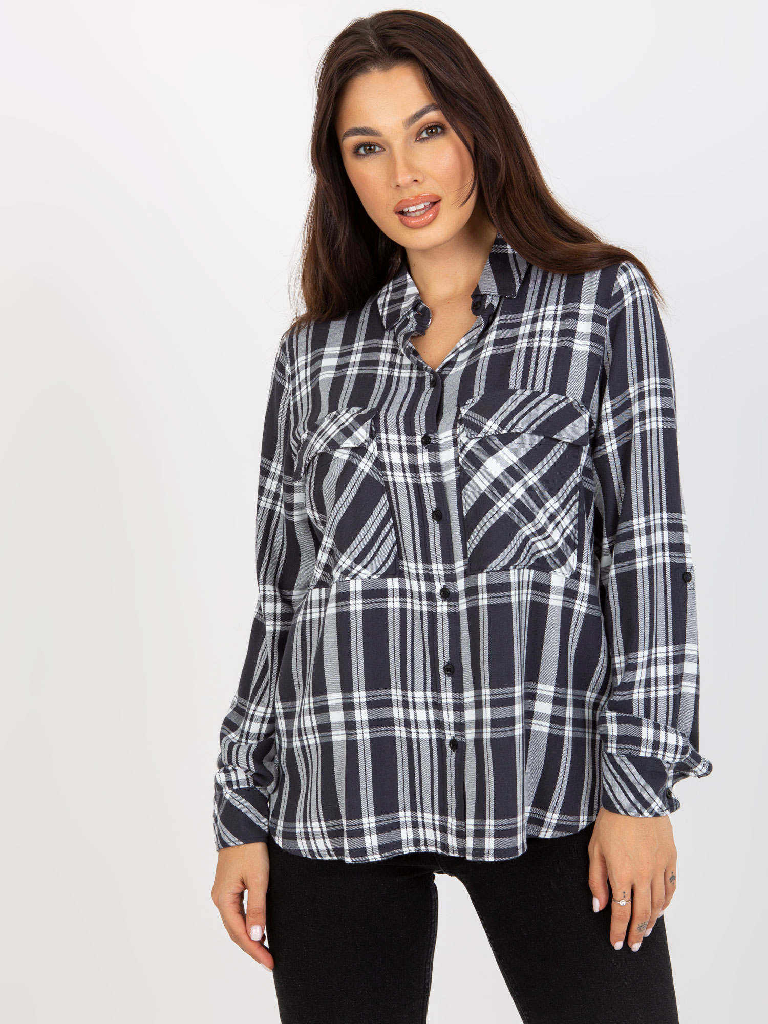 Blouse-D70039Z11082A-dark gray