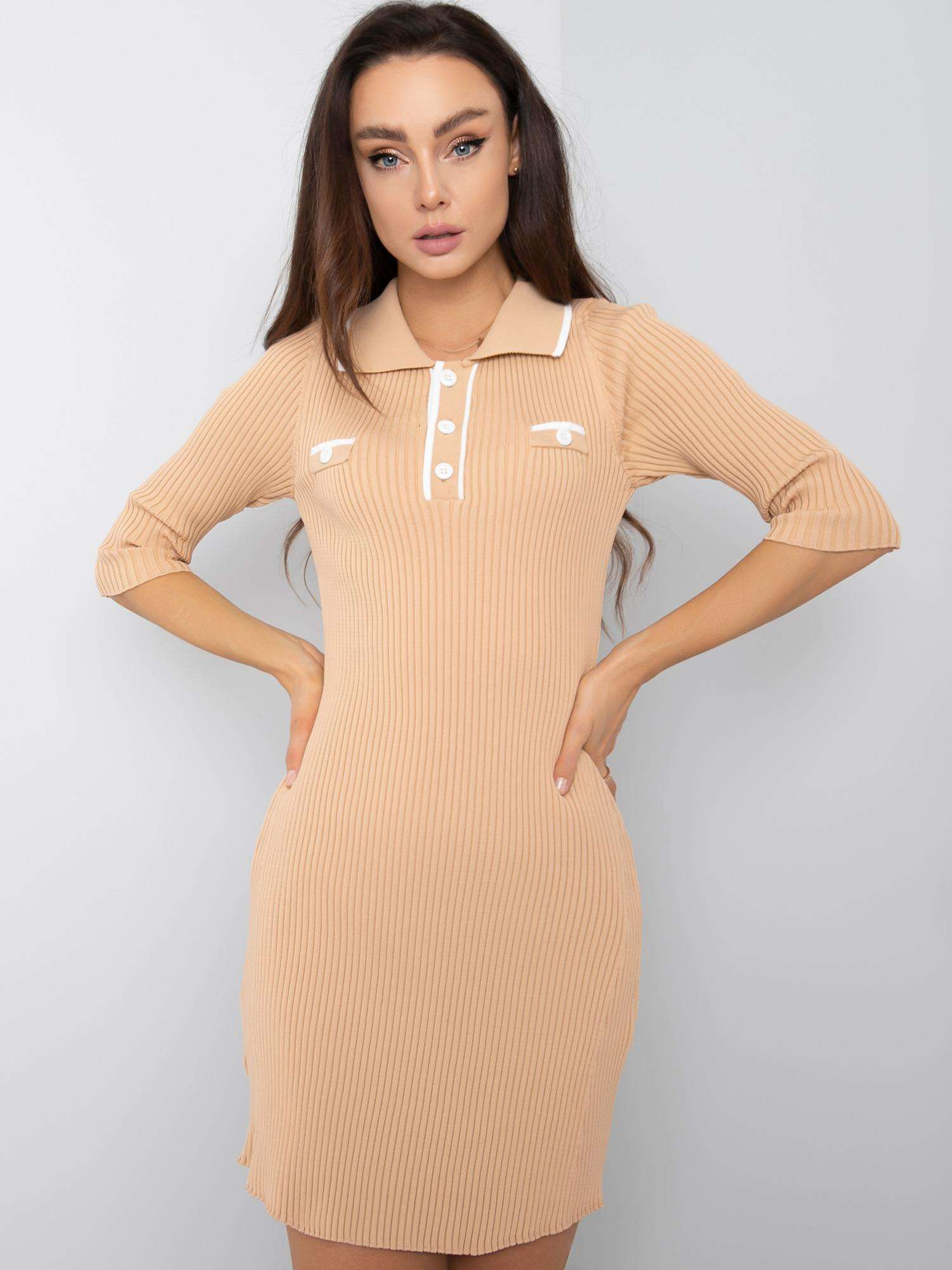 Dress-269-SK-5602.71P-camel