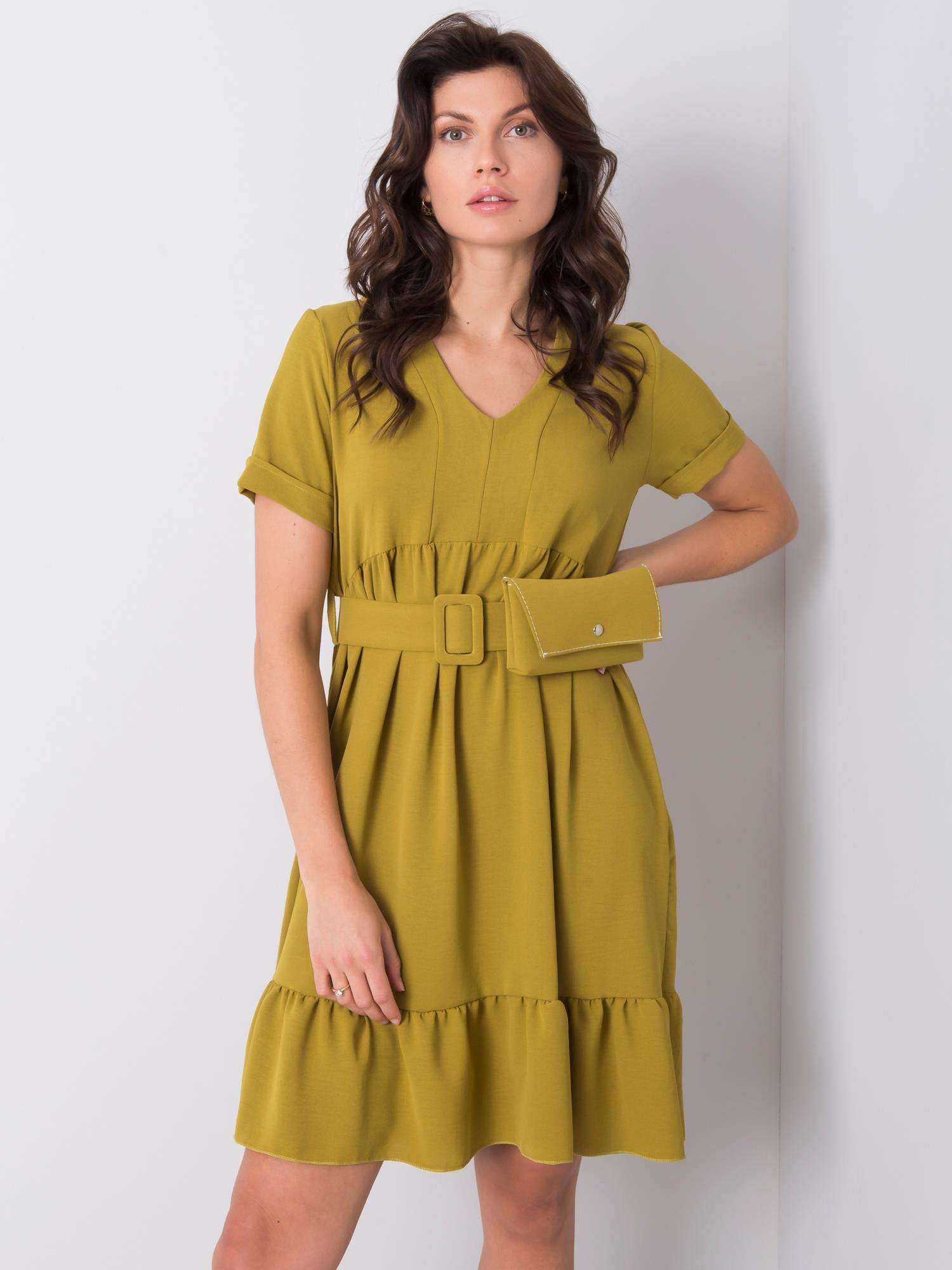 Dress-DHJ-SK-13078.31P-olive
