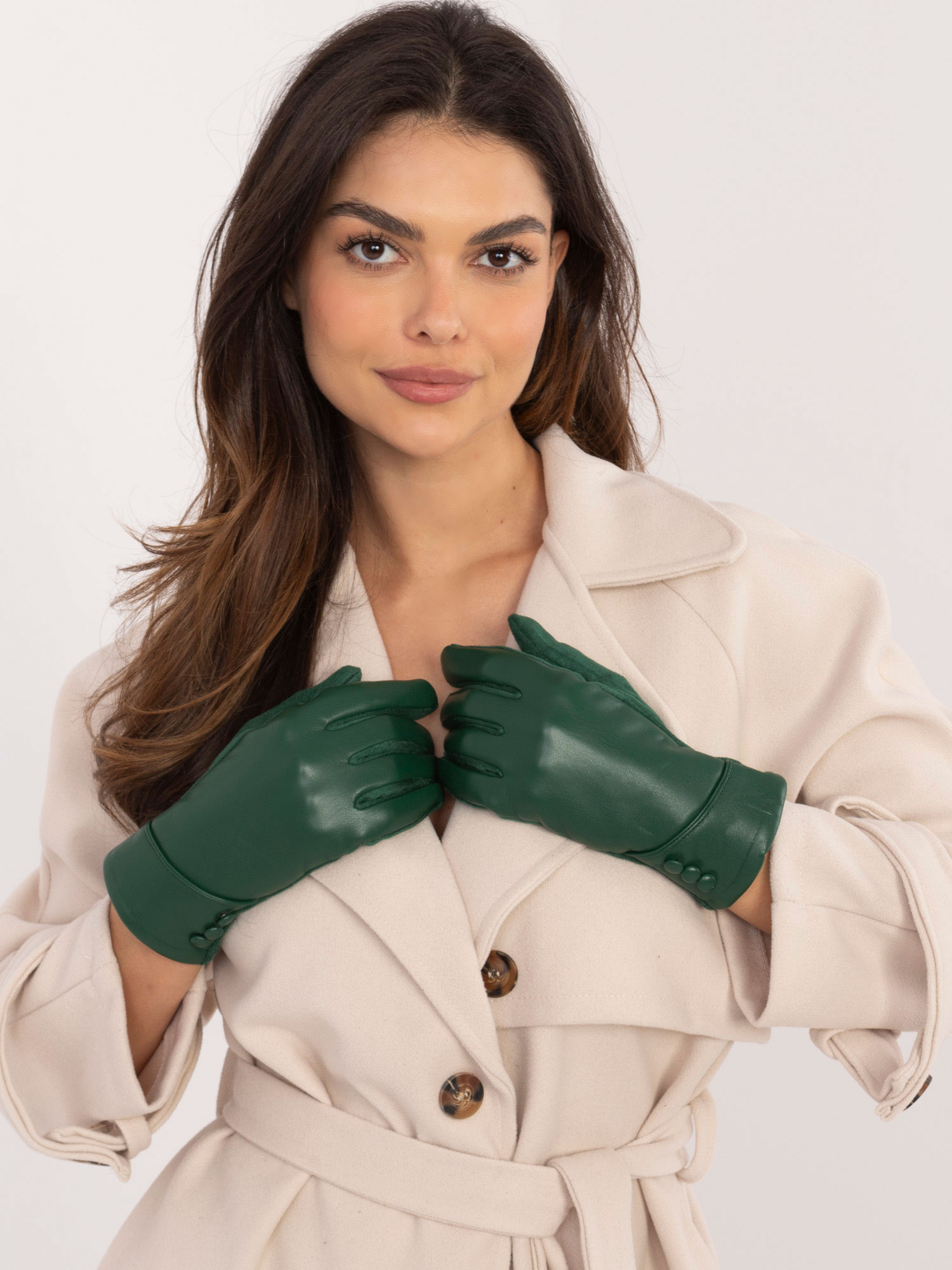 Dark Green Elegant Women&#039;s Gloves