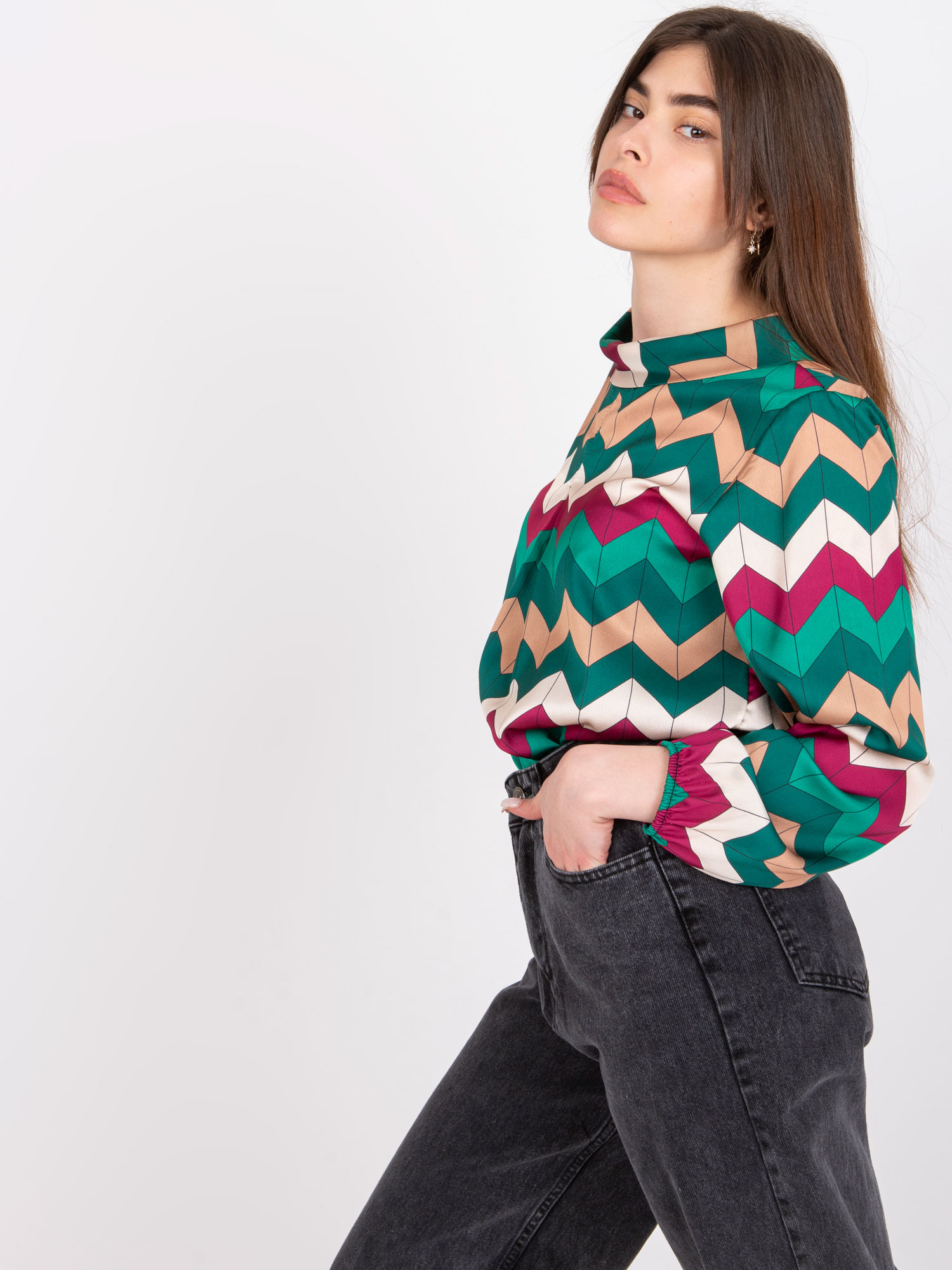 Blouse-DHJ-BZ-12311.49P-dark green