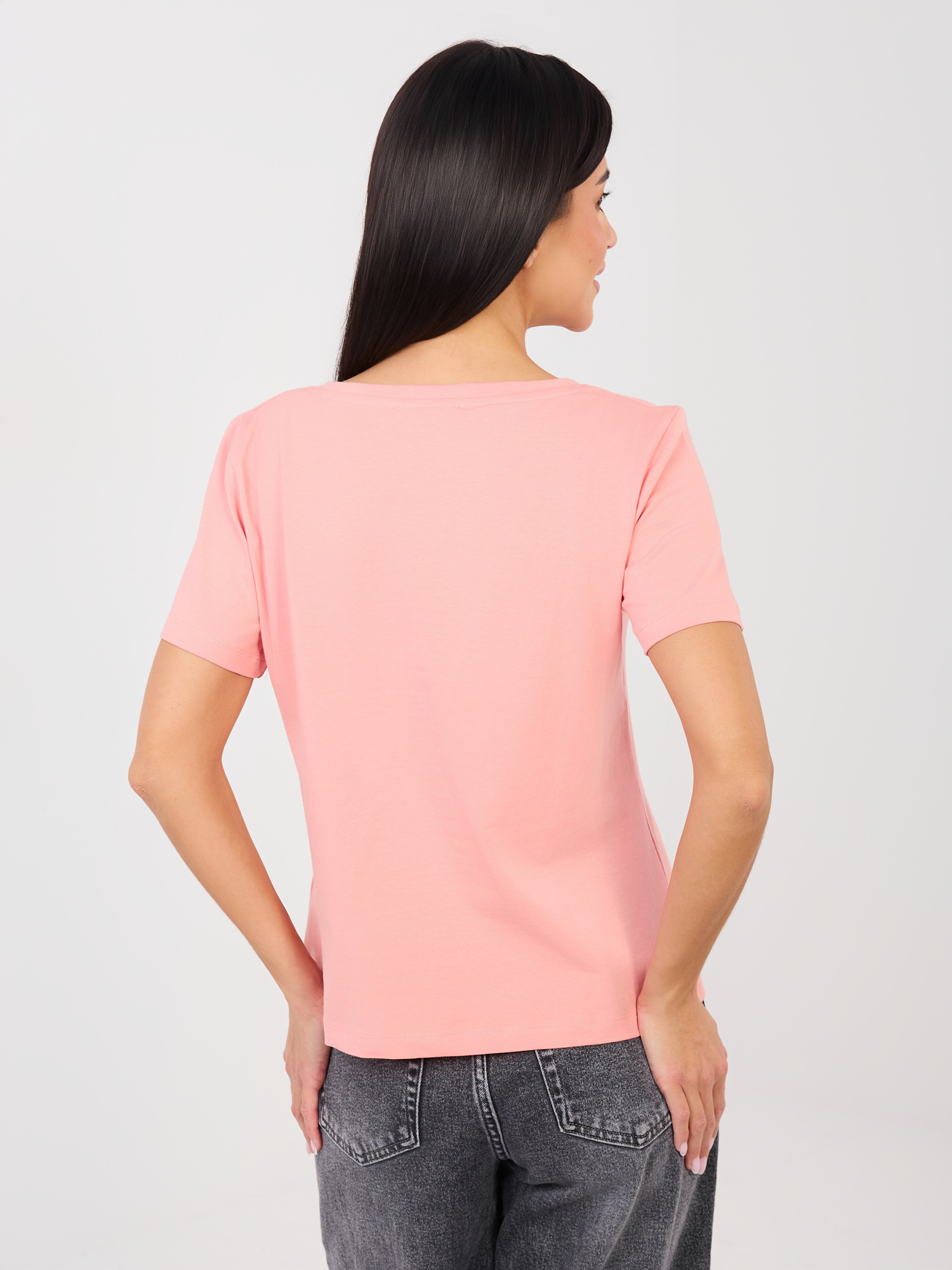 Dámské tričko broskvové barvy