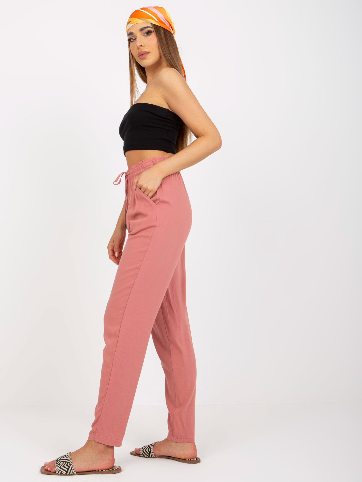 Pants-D73761M61869N-dark pink