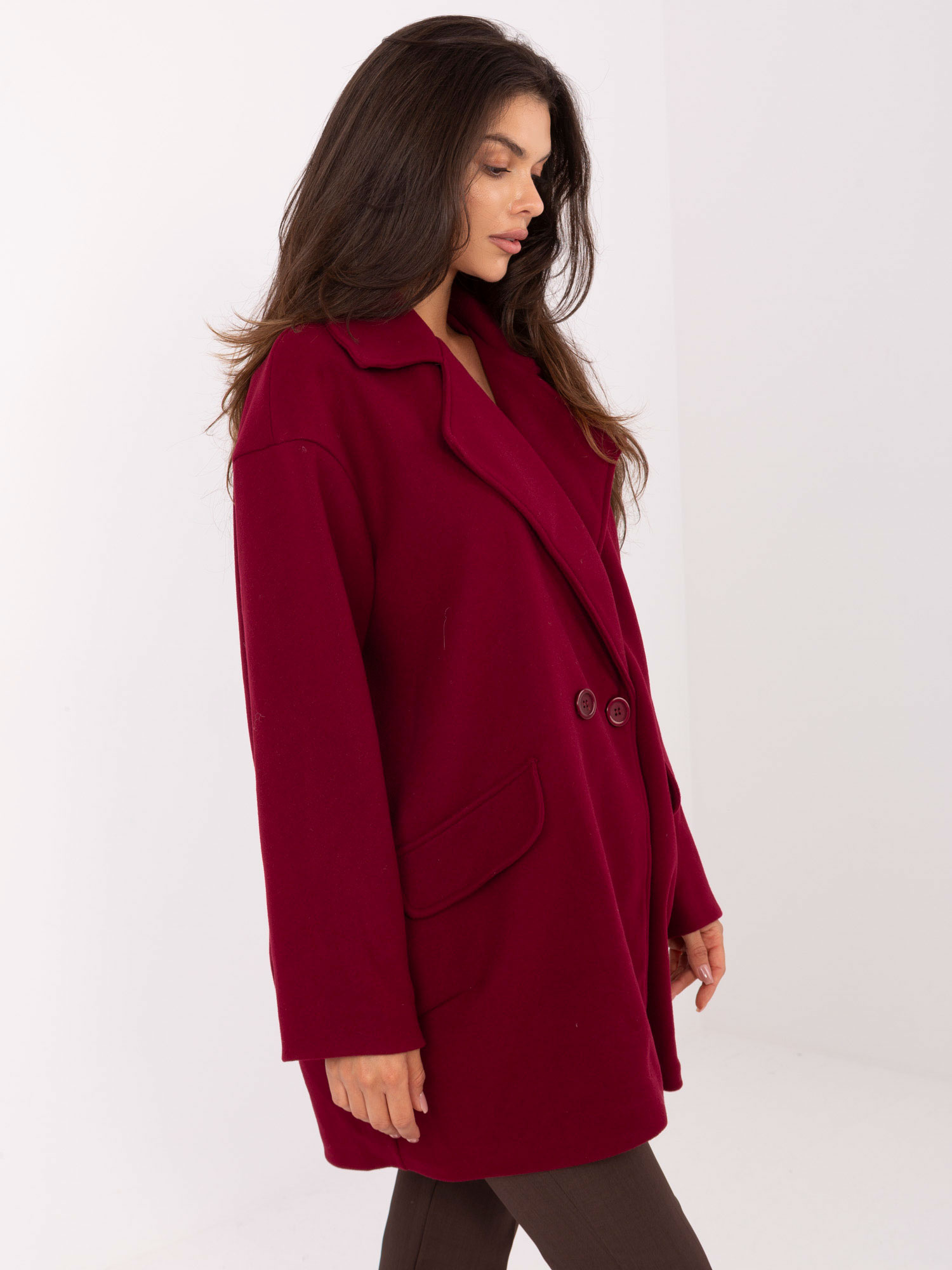 Coat IT-EN-A9582.86-burgundy
