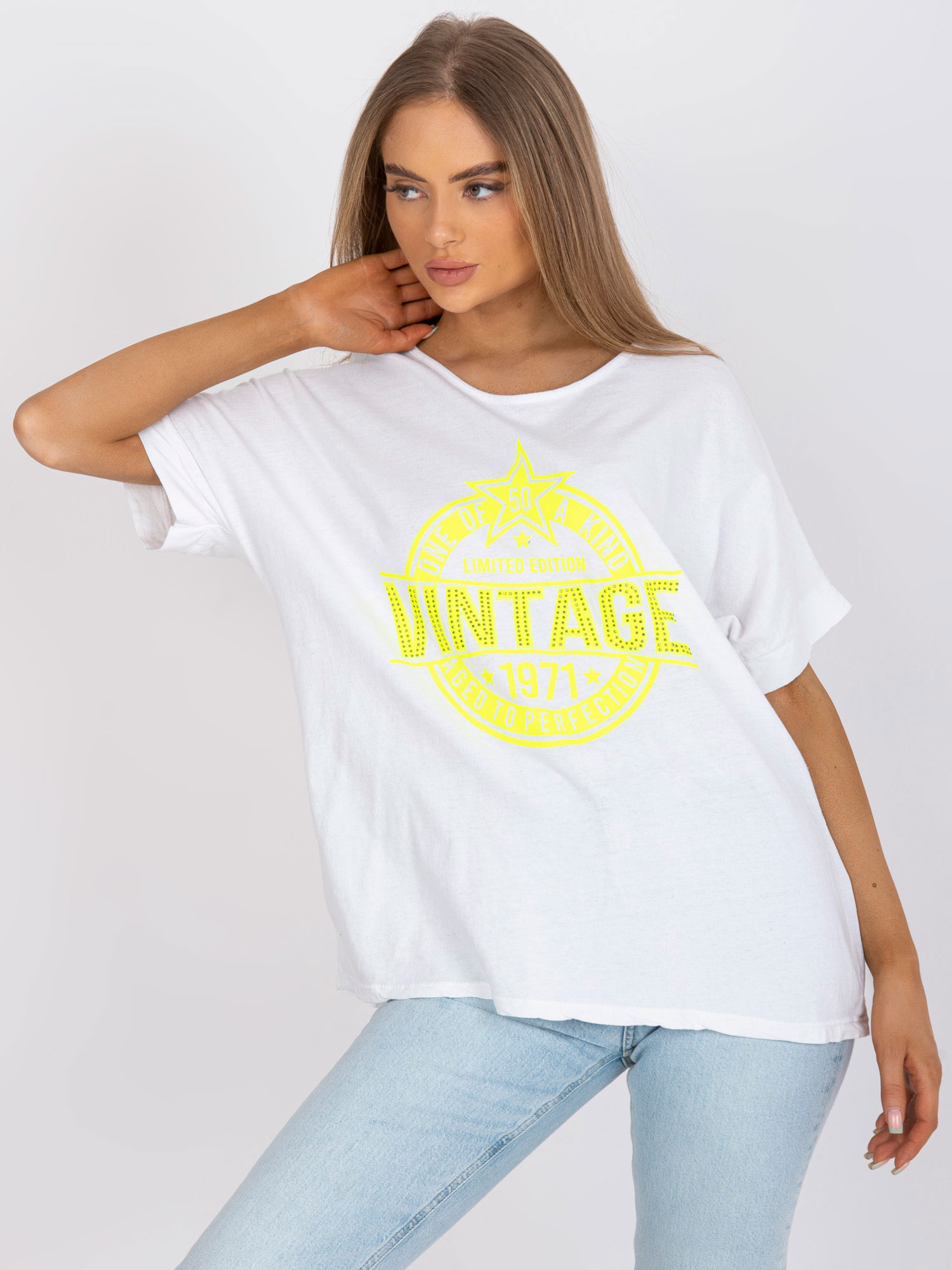 T-shirt-DHJ-TS-6860.26X-white-yellow