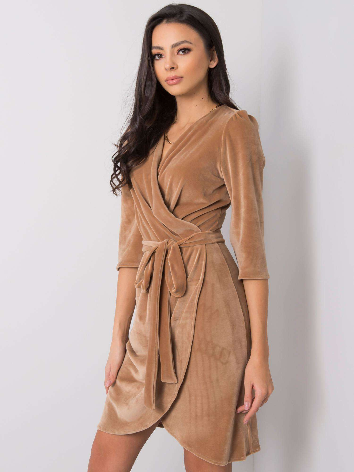 Dress-LK-SK-508393.65-dark beige