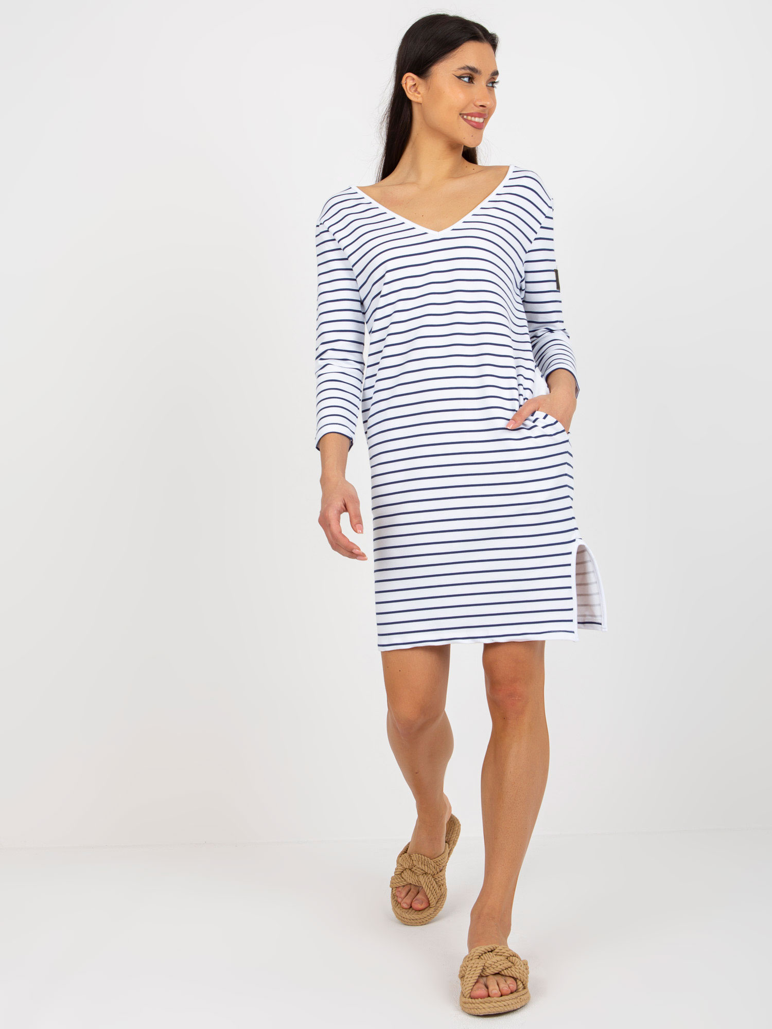 Dress-TW-SK-BL-1010.74-white-navy blue