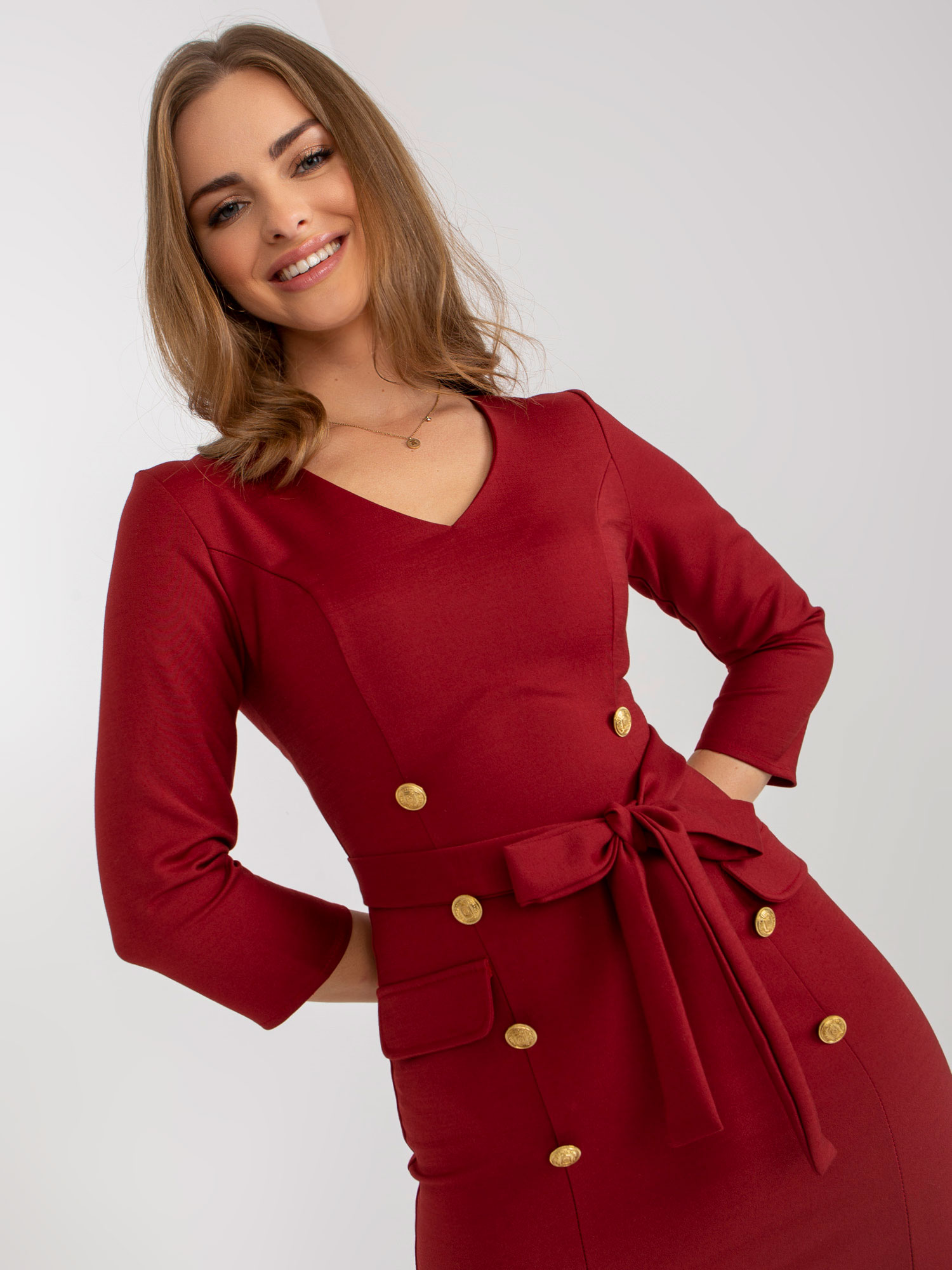 Dress-LK-SK-507838.93-dark red