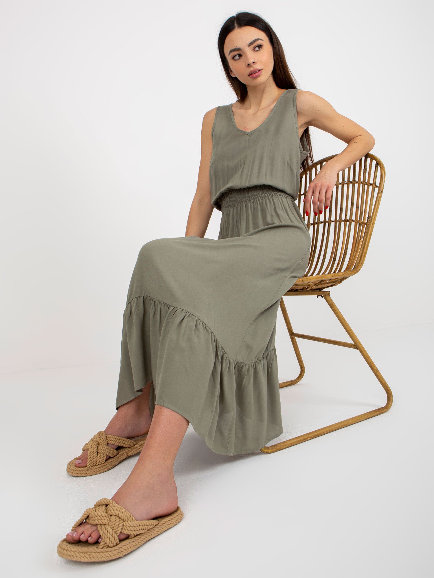 Dress-D73761R30391A-khaki