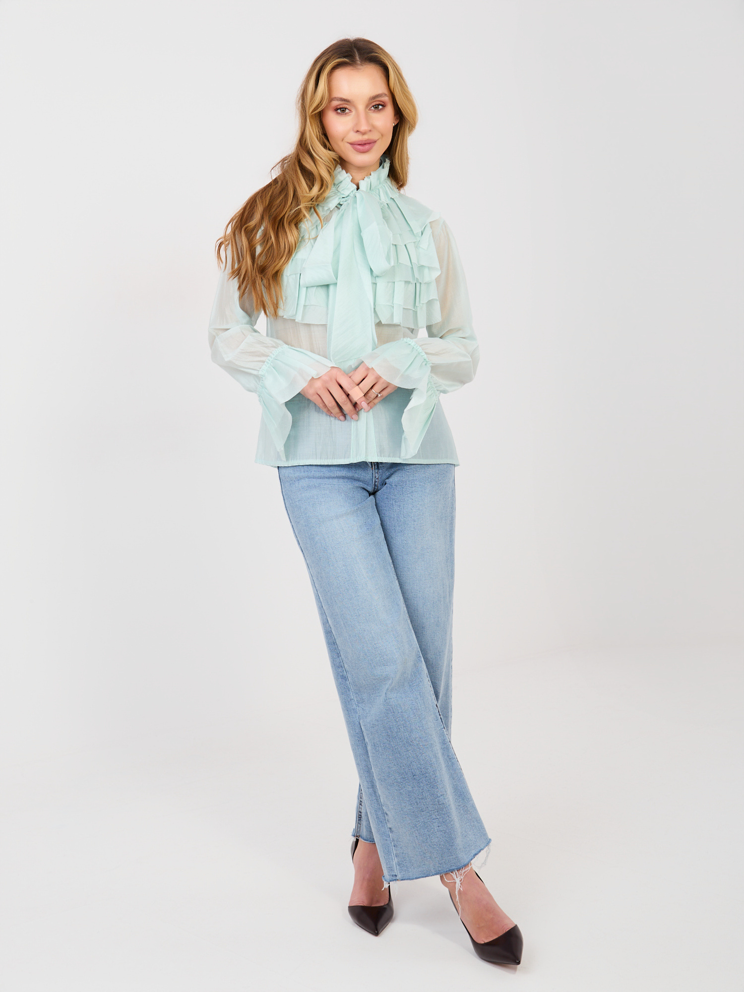 Mintová halenka s volány