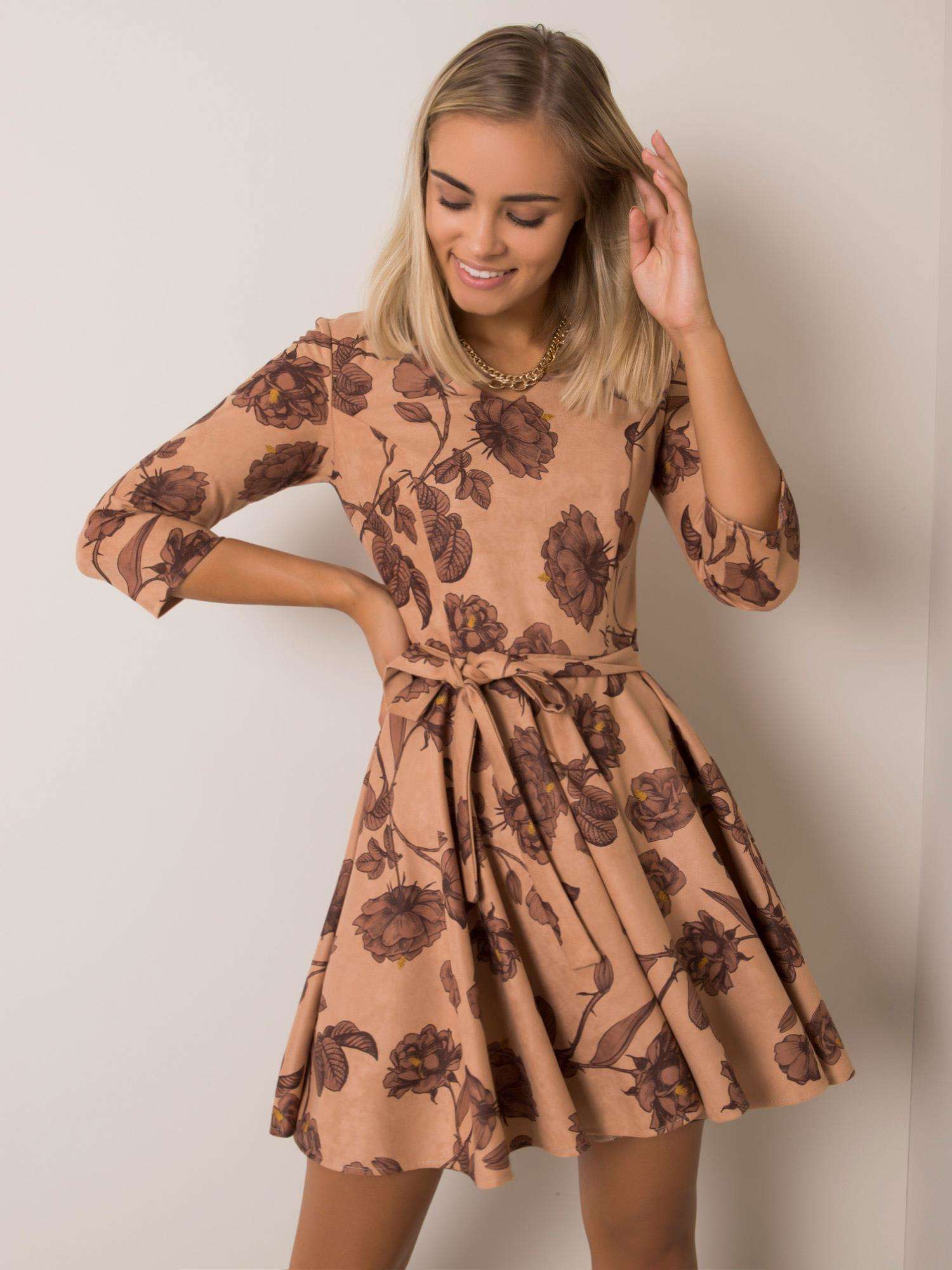Dress-LK-SK-508307.46P-light brown