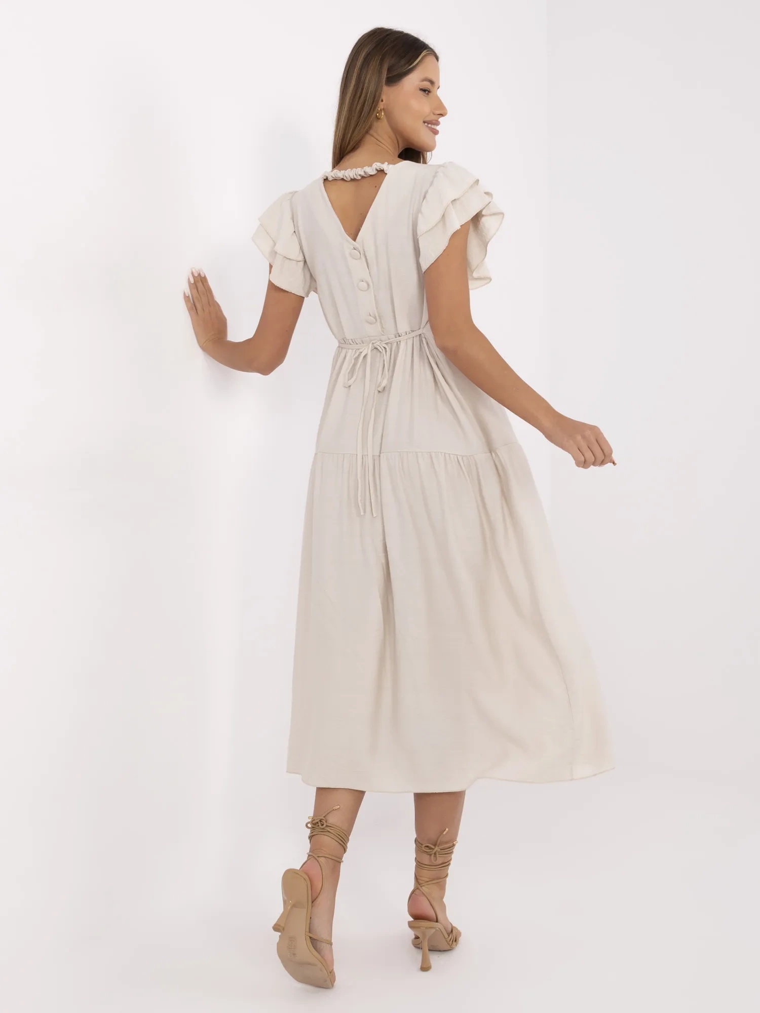 Šaty MI SK A2489.21 béžové jedna velikost