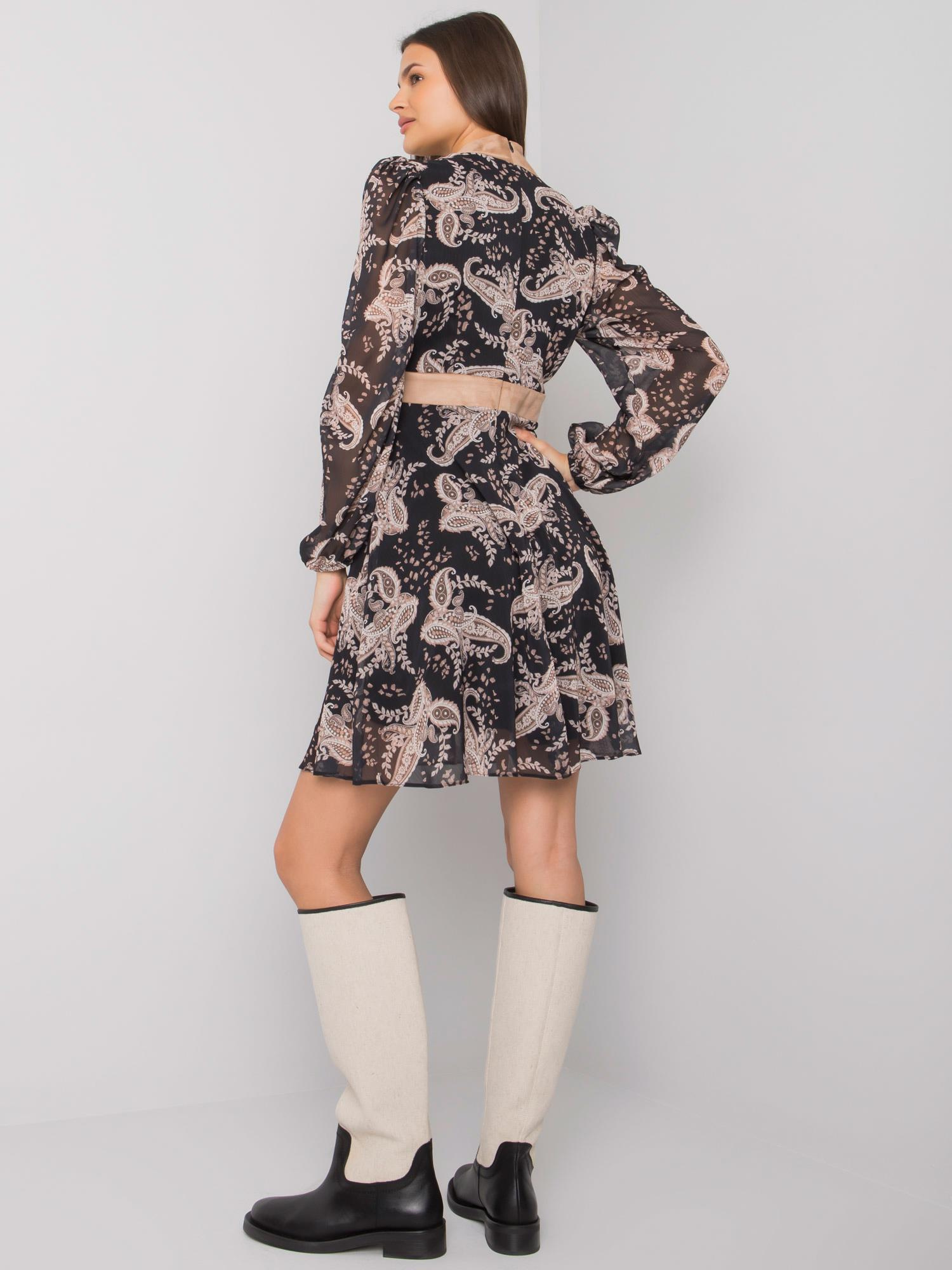 Dress-LC-SK-22K-3035.03P-black-beige