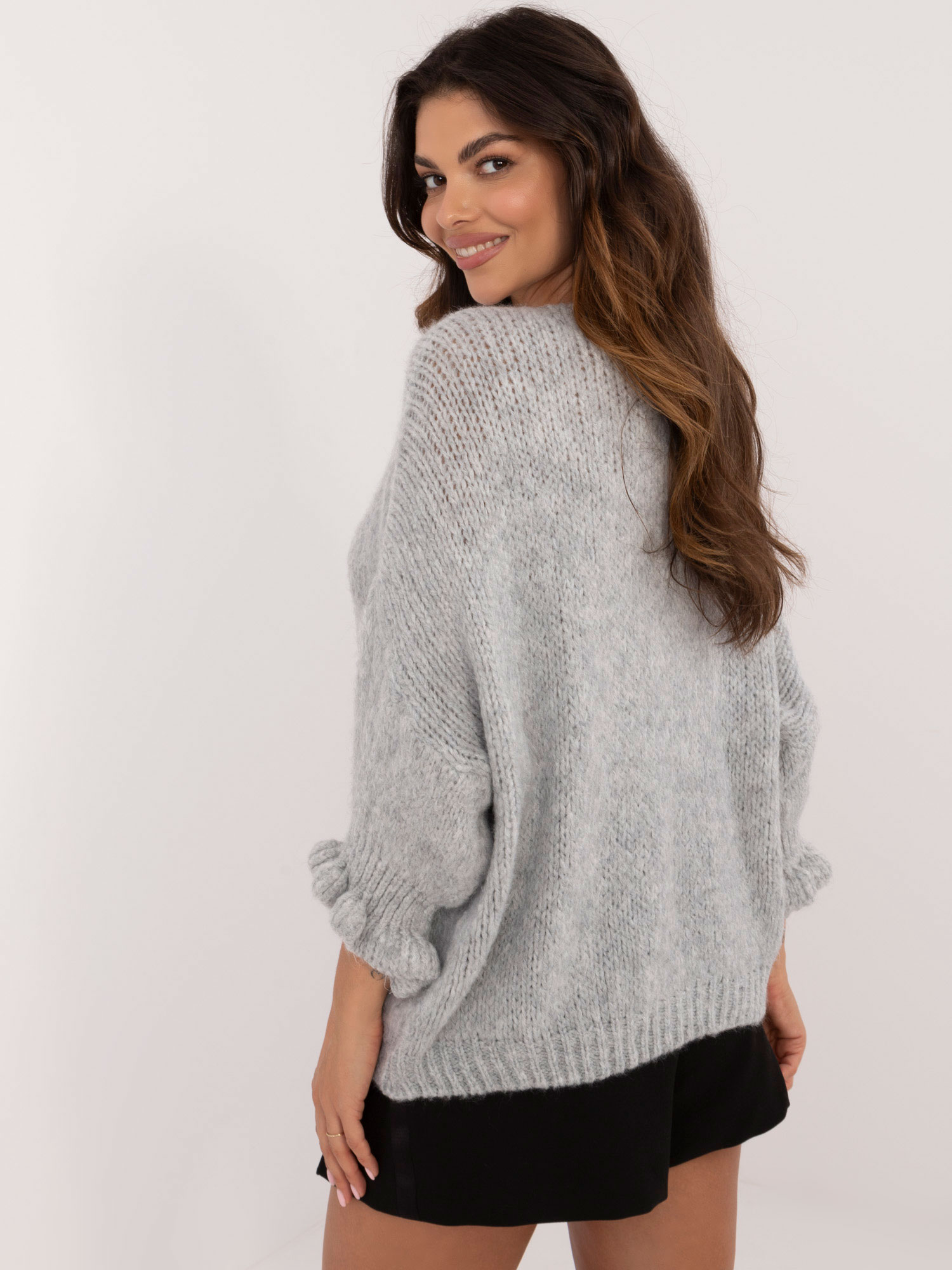 Grey women's oversize sweater