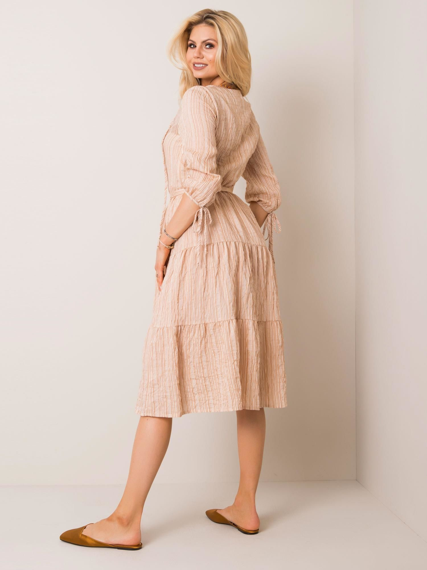 Dress-LK-SK-508005.07P-beige