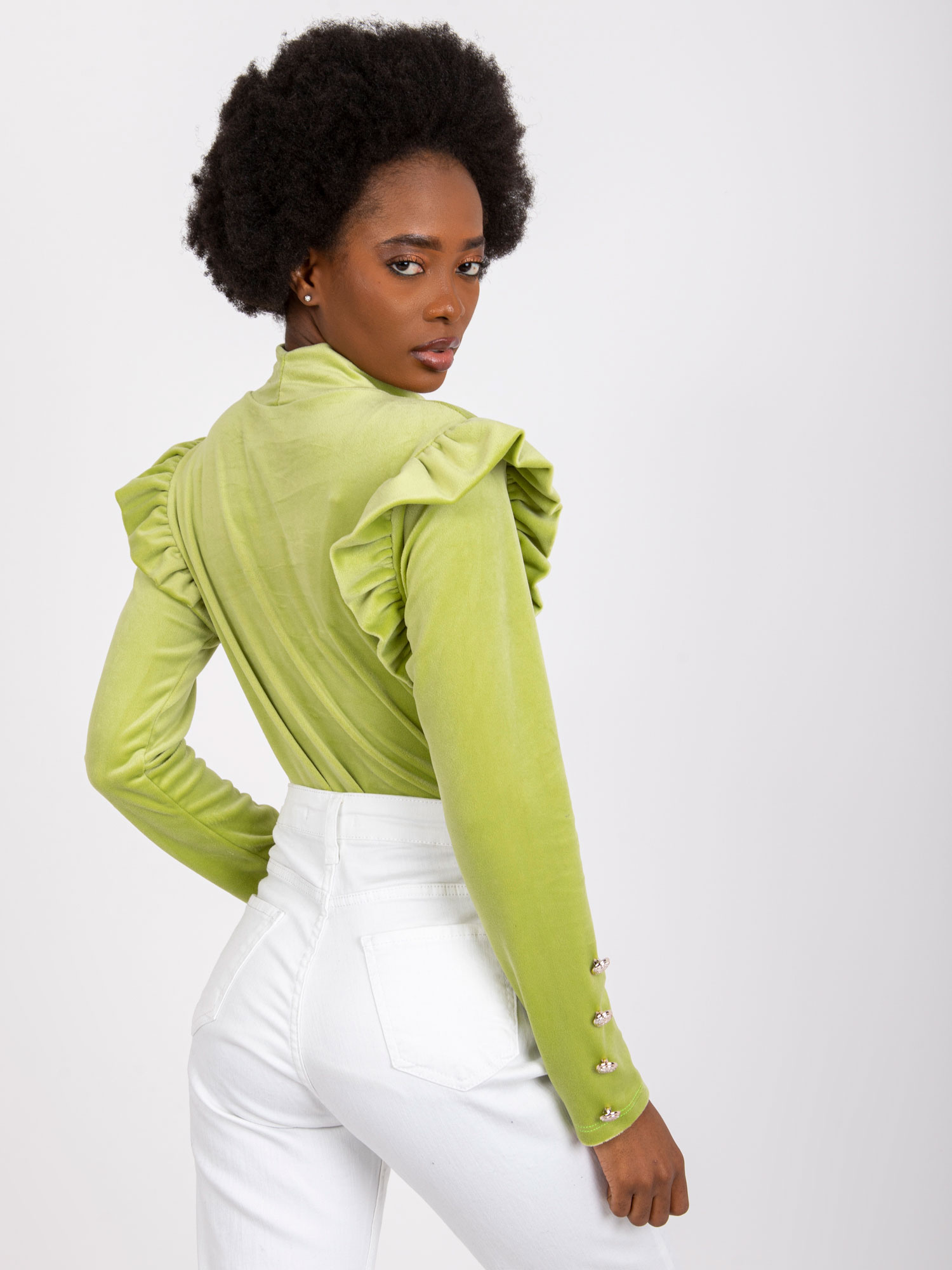 Blouse-DHJ-BZ-6533A.44P-lime green